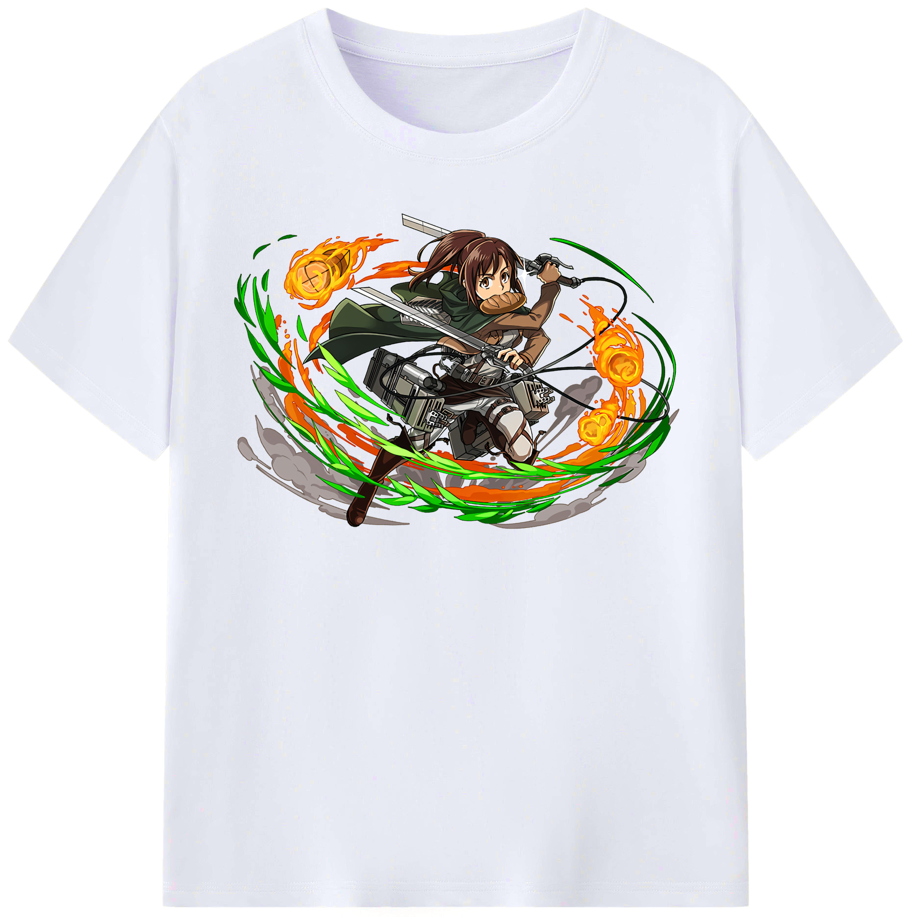 （画像用） 進撃の巨人 サシャ·ブラウス Attack on Titan Sasha Blaus レディースカジュアルプリントTシャツ（綿100％）