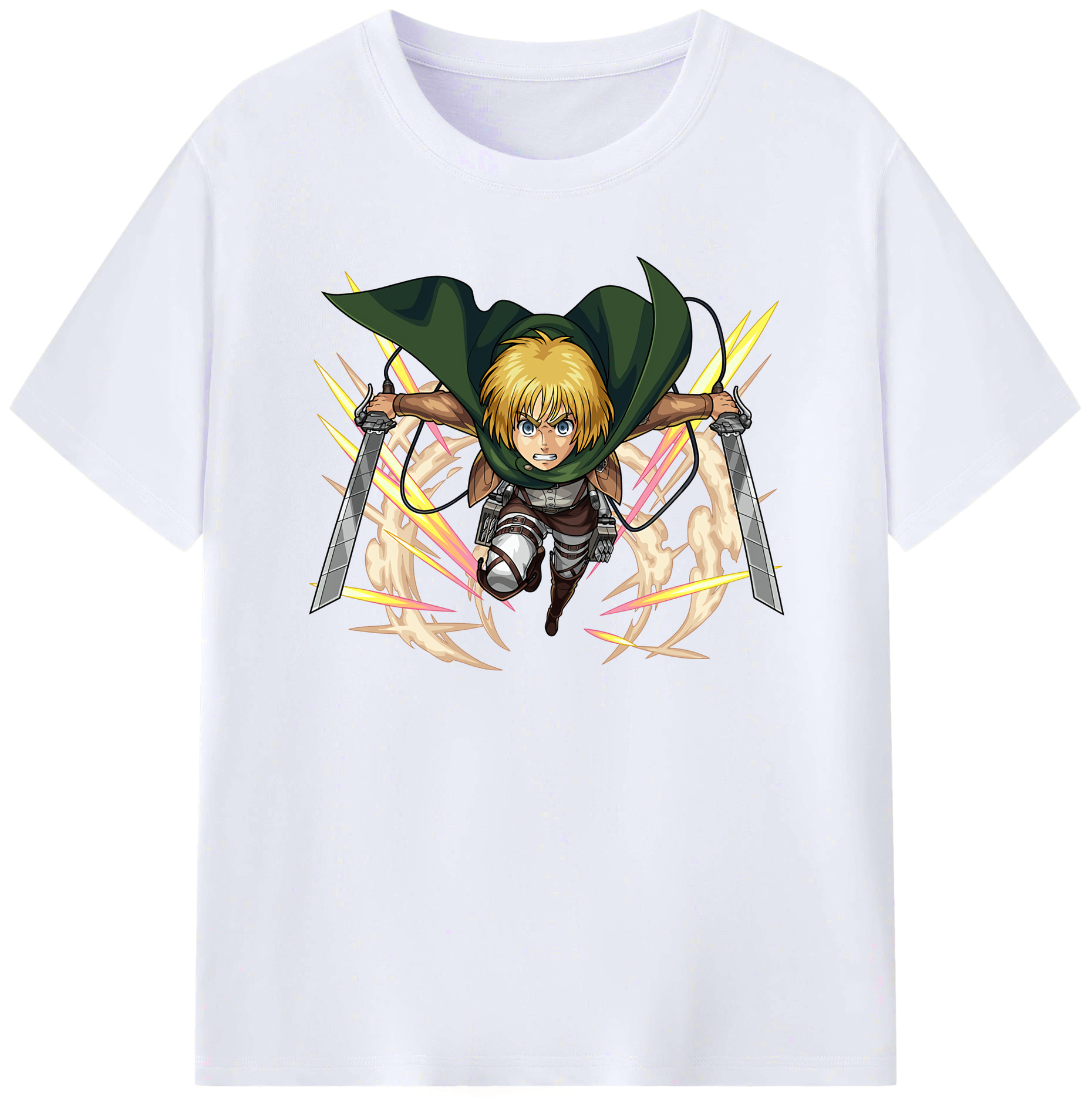 （画像用） 進撃の巨人 アルミン·アルレルト Attack on Titan Armin Arlert レディースカジュアルプリントTシャツ（綿100％）