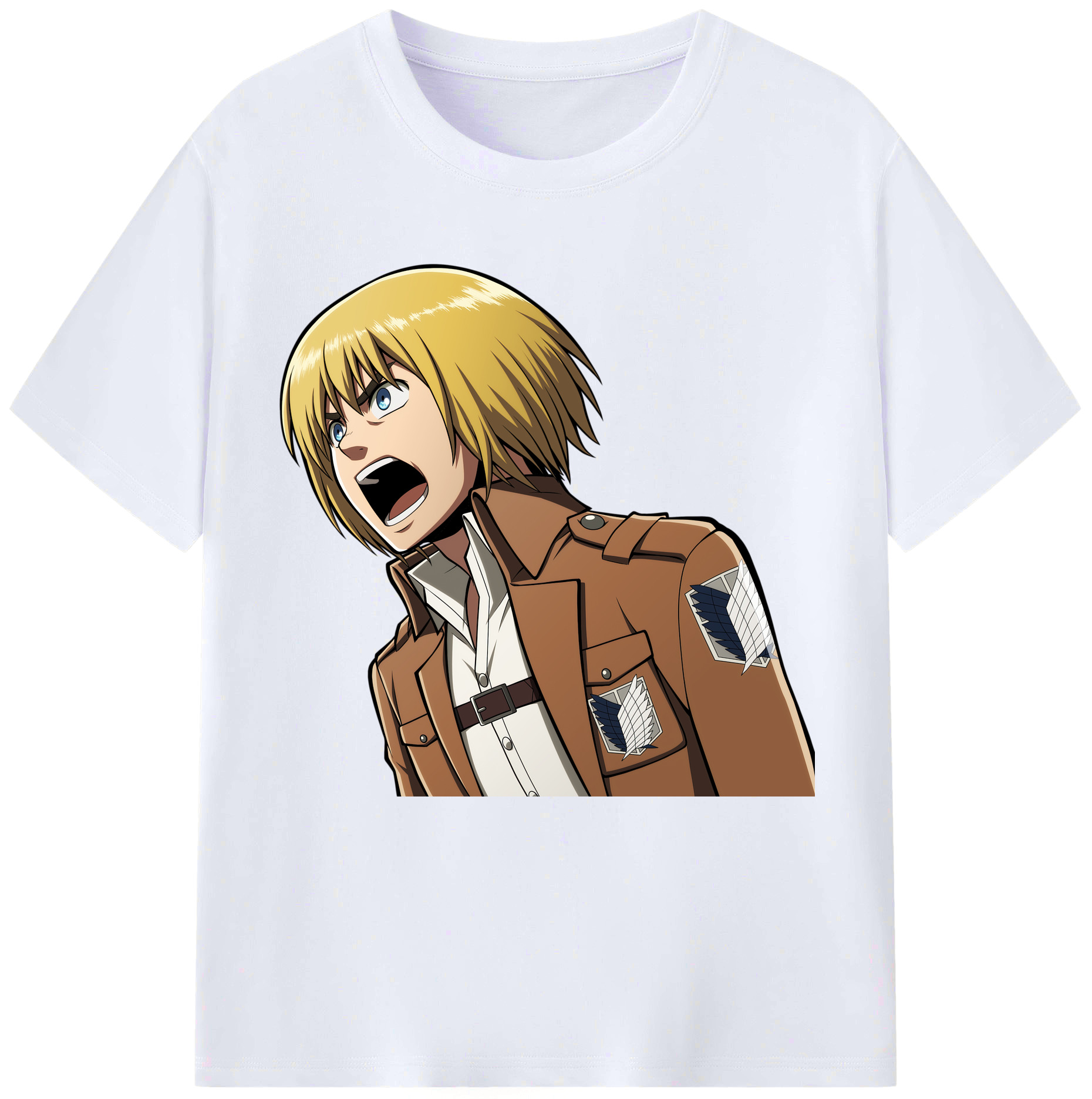（画像用） 進撃の巨人 アルミン·アルレルト Attack on Titan Armin Arlert レディースカジュアルプリントTシャツ（綿100％）