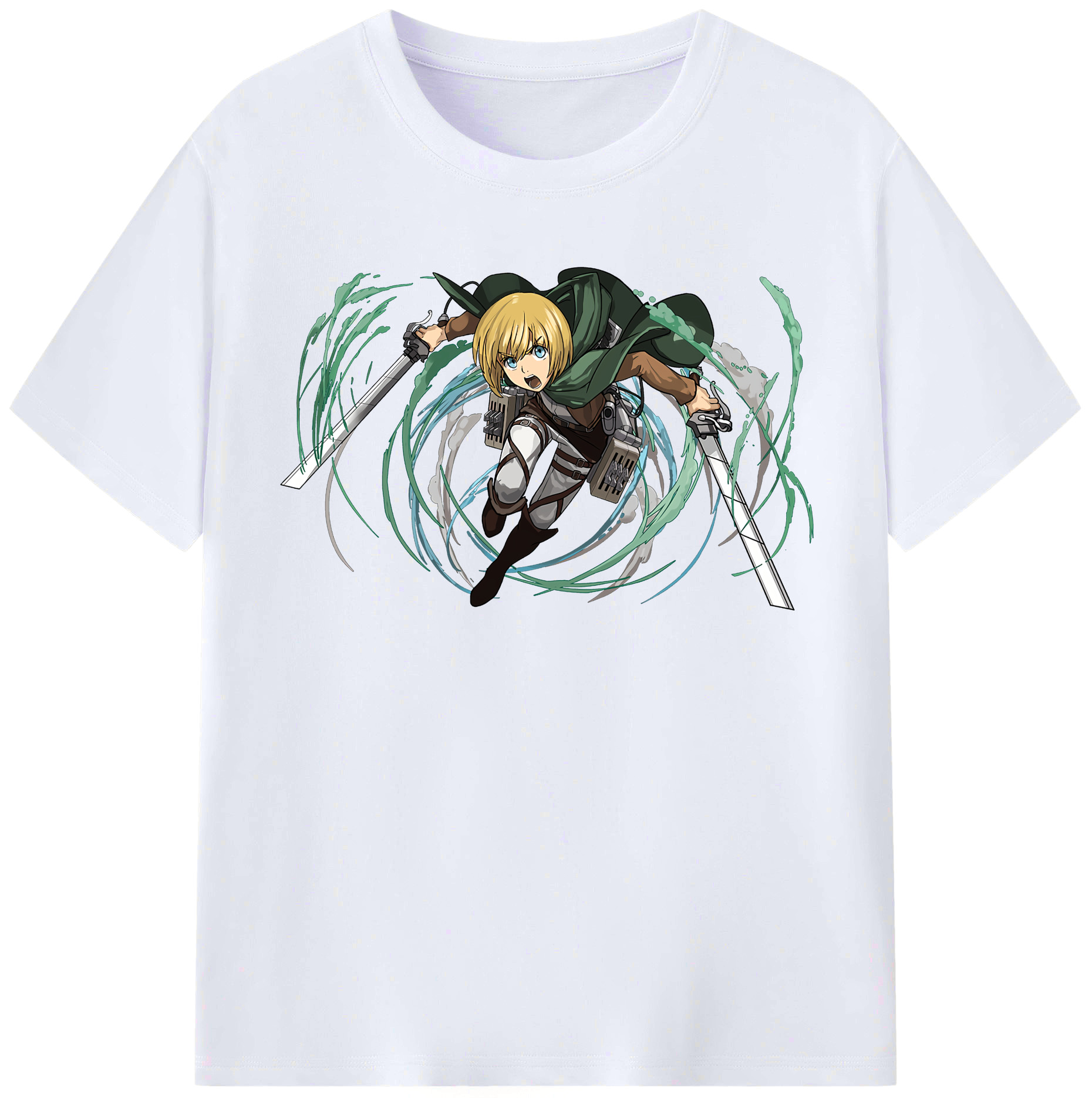 （画像用） 進撃の巨人 アルミン·アルレルト Attack on Titan Armin Arlert レディースカジュアルプリントTシャツ（綿100％）