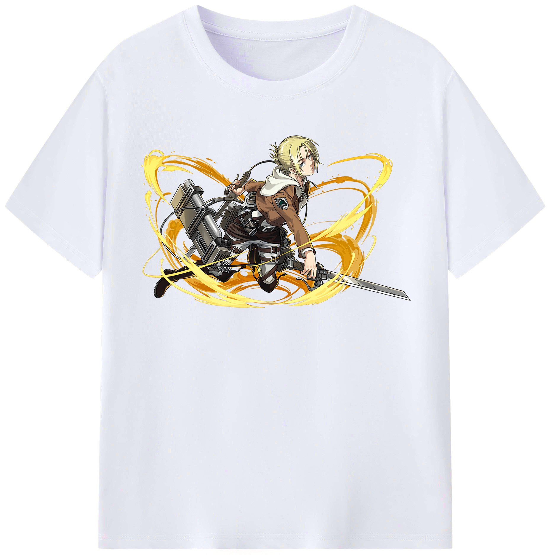 （画像用） 進撃の巨人 アニ・レオンハート Attack on Titan Annie Leonhart レディースカジュアルプリントTシャツ（綿100％）