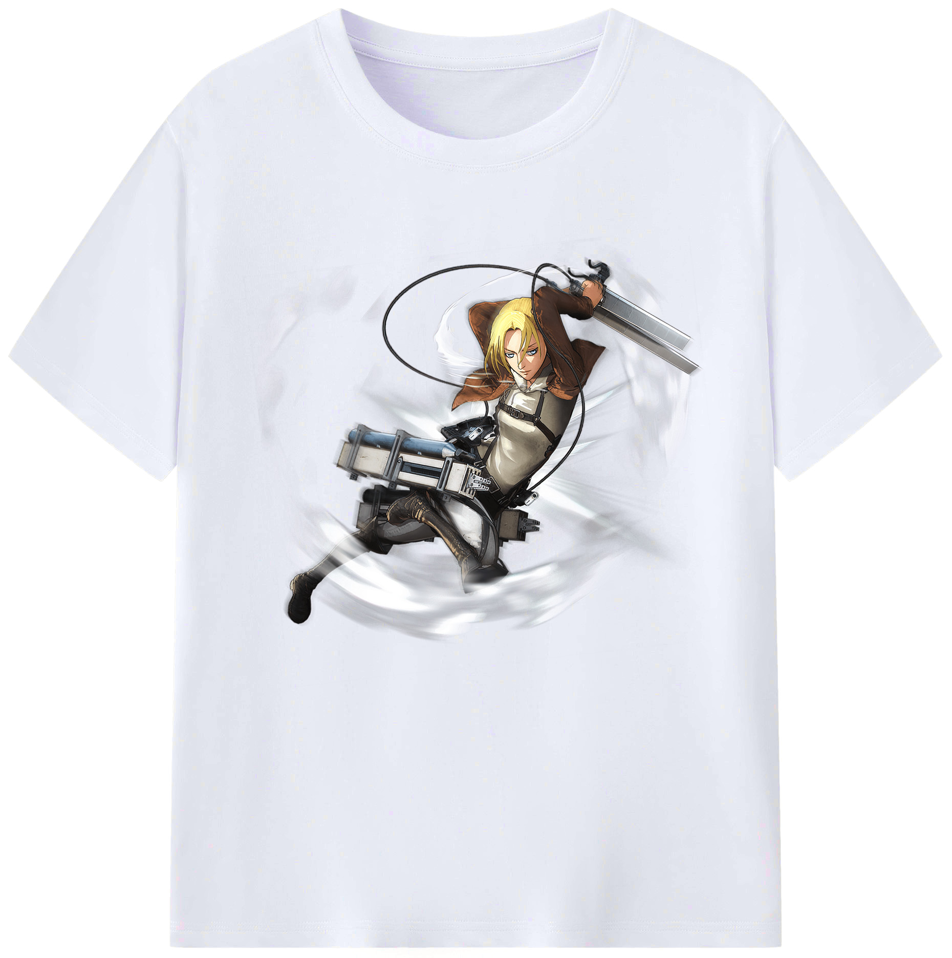 （画像用） 進撃の巨人 アニ・レオンハート Attack on Titan Annie Leonhart レディースカジュアルプリントTシャツ（綿100％）