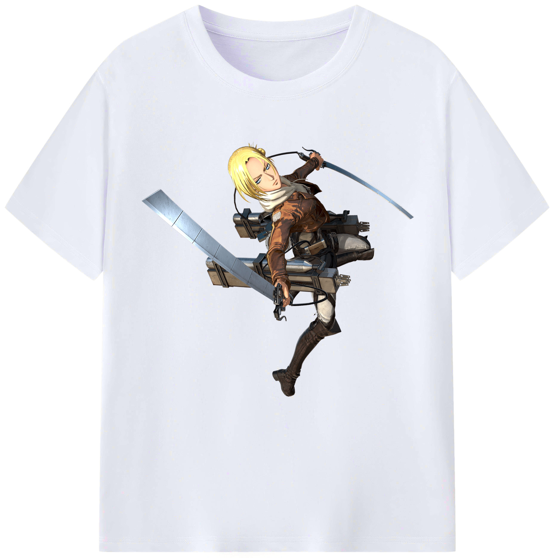 （画像用） 進撃の巨人 アニ・レオンハート Attack on Titan Annie Leonhart レディースカジュアルプリントTシャツ（綿100％）