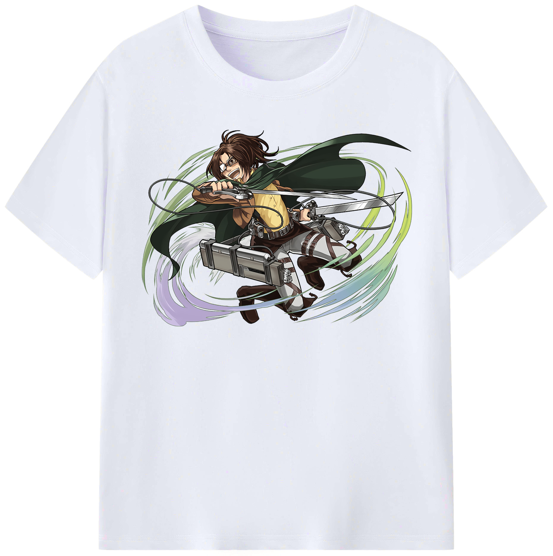 （画像用） 進撃の巨人 ハンジ·ゾエ Attack on Titan Hanji Zoe レディースカジュアルプリントTシャツ（綿100％）