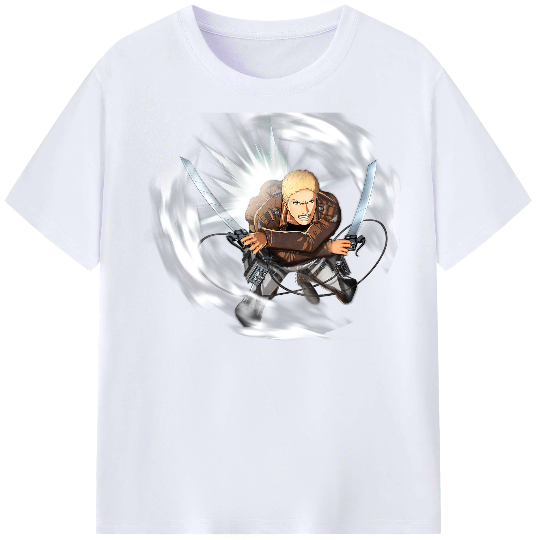 （画像用） 進撃の巨人 ライナー・ブラウン Attack on Titan Reiner Braun レディースカジュアルプリントTシャツ（綿100％）