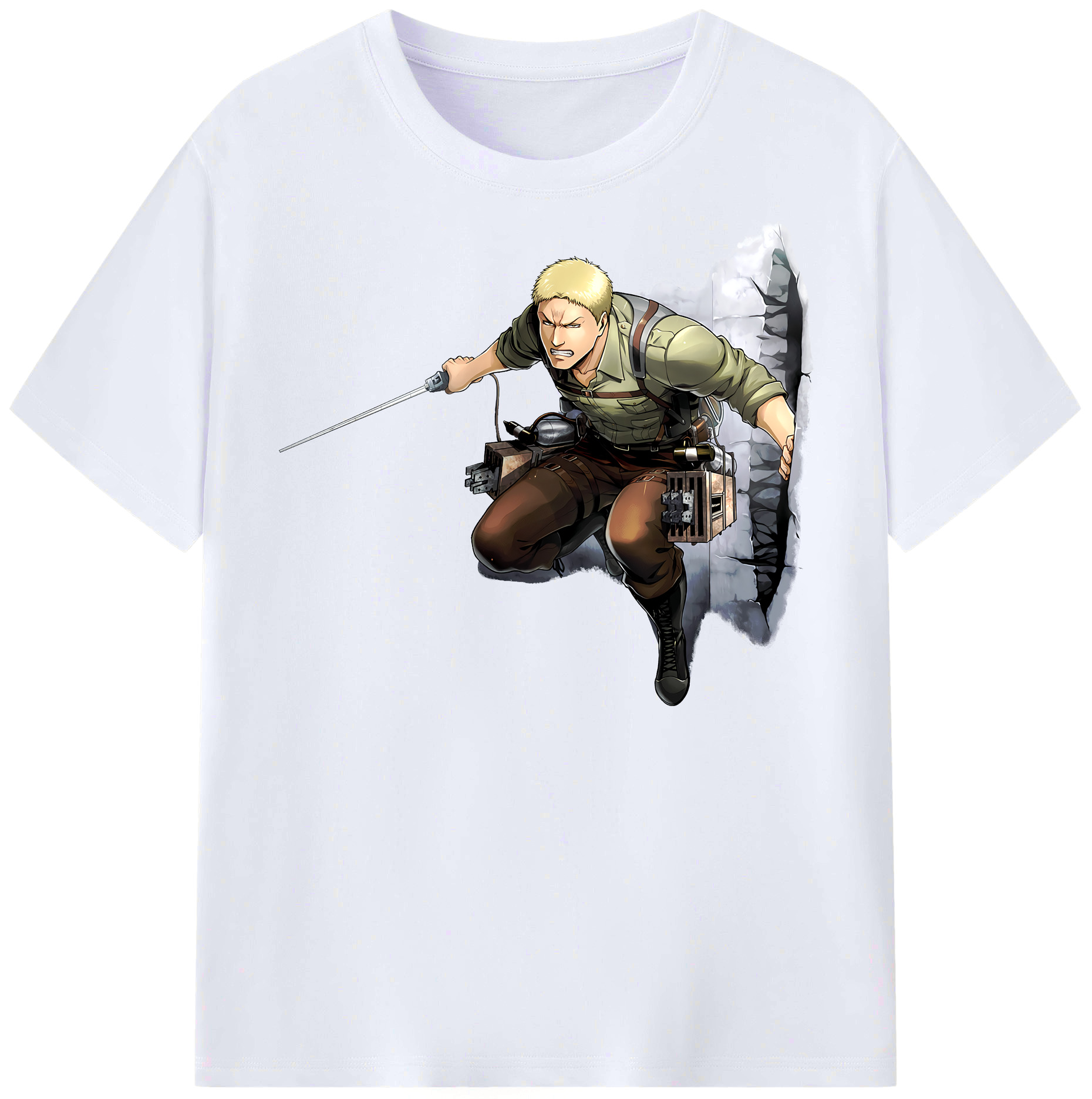 （画像用） 進撃の巨人 ライナー・ブラウン Attack on Titan Reiner Braun レディースカジュアルプリントTシャツ（綿100％）