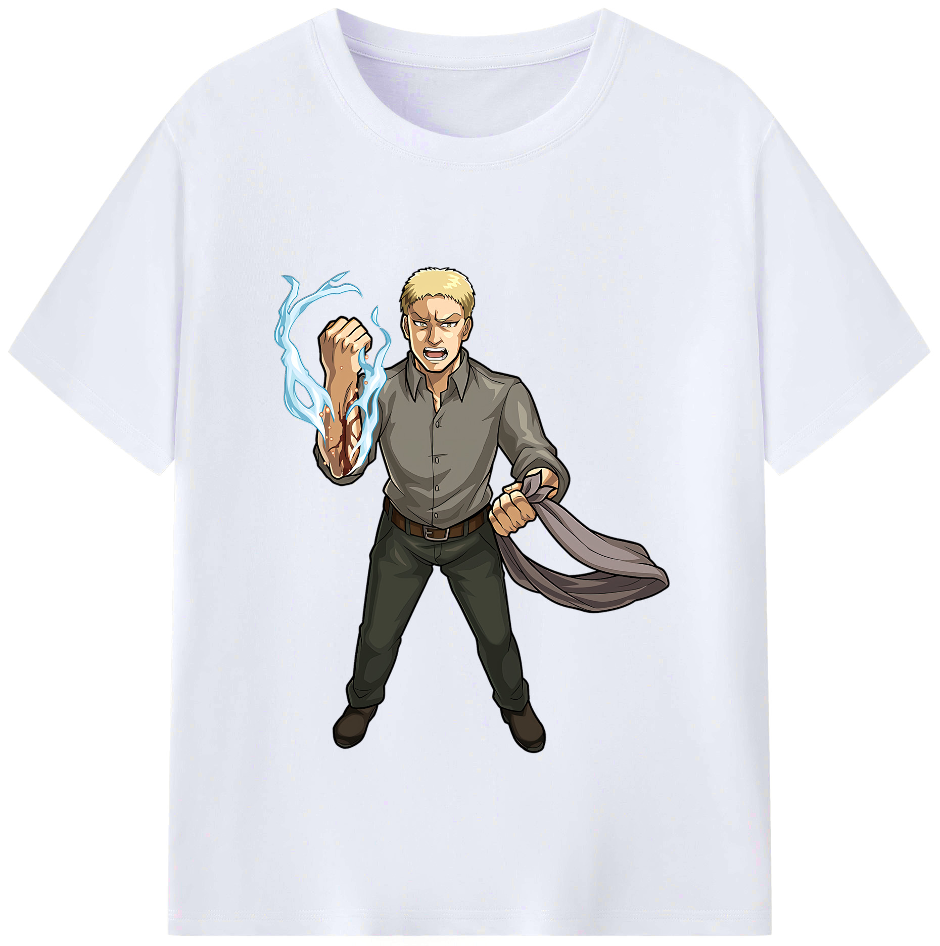 （画像用） 進撃の巨人 ライナー・ブラウン Attack on Titan Reiner Braun レディースカジュアルプリントTシャツ（綿100％）