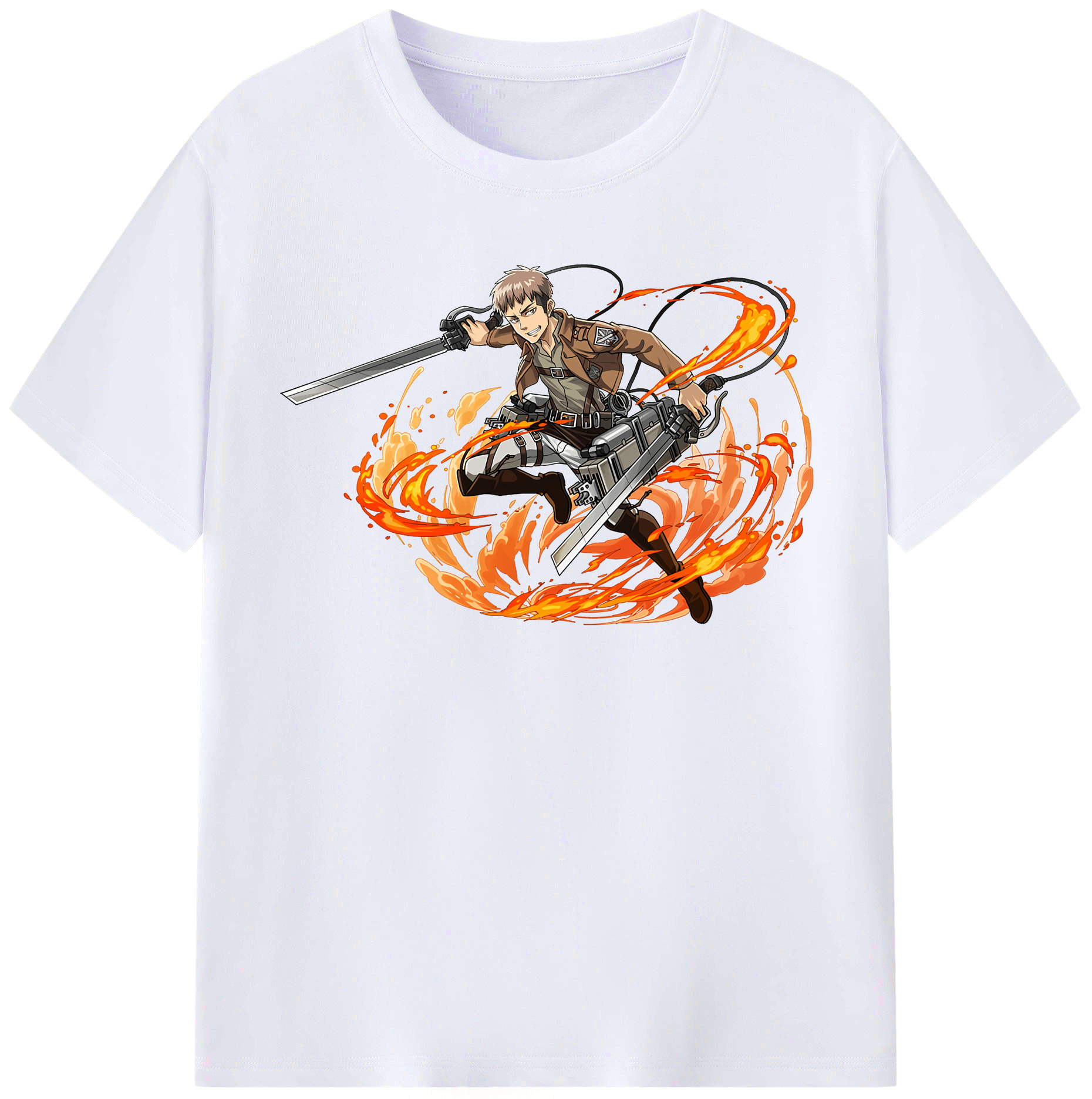 （画像用） 進撃の巨人 ジャン・キルシュタイン Attack on Titan Jean Kirstein レディースカジュアルプリントTシャツ（綿100％）
