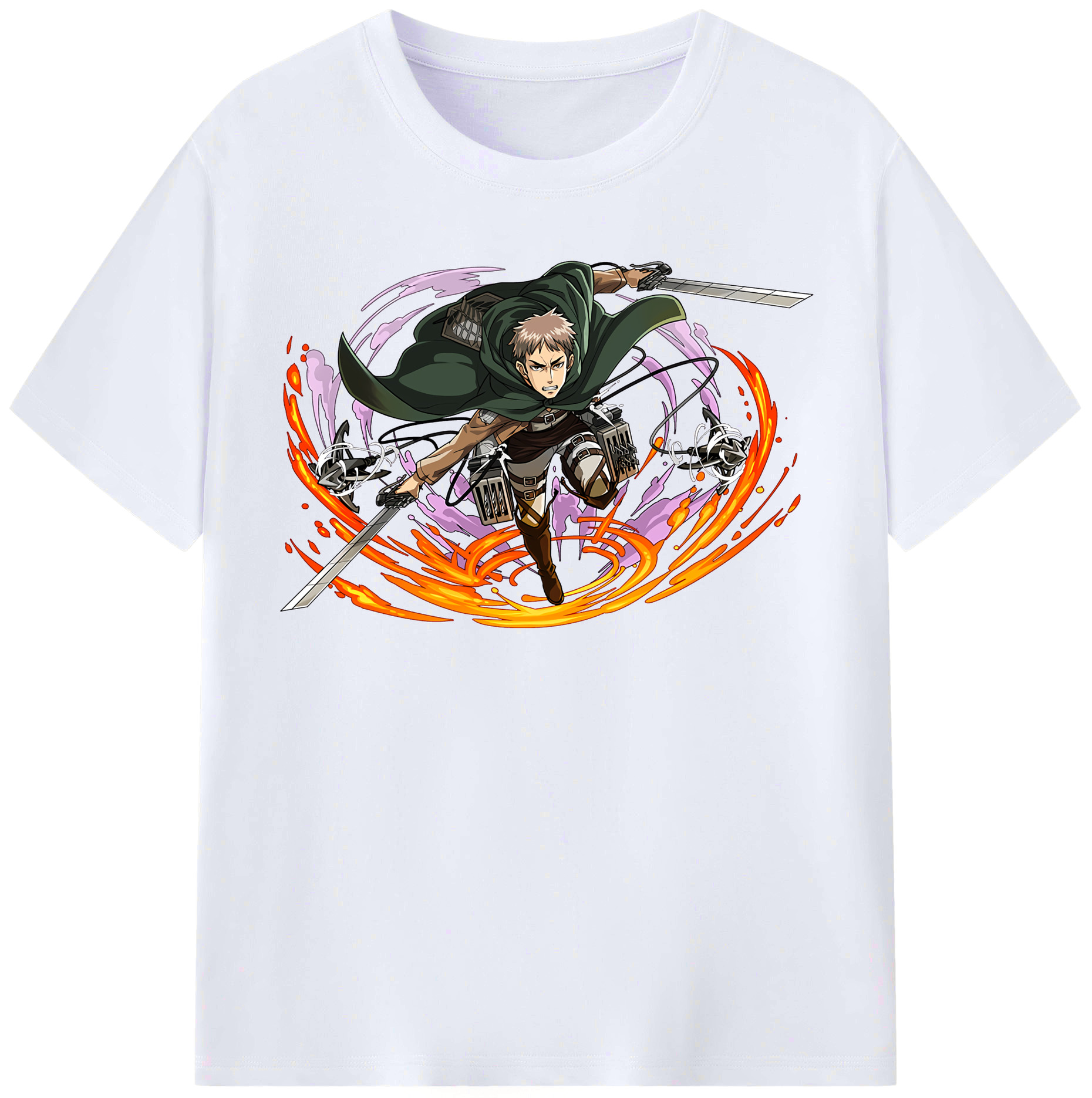 （画像用） 進撃の巨人 ジャン・キルシュタイン Attack on Titan Jean Kirstein レディースカジュアルプリントTシャツ（綿100％）