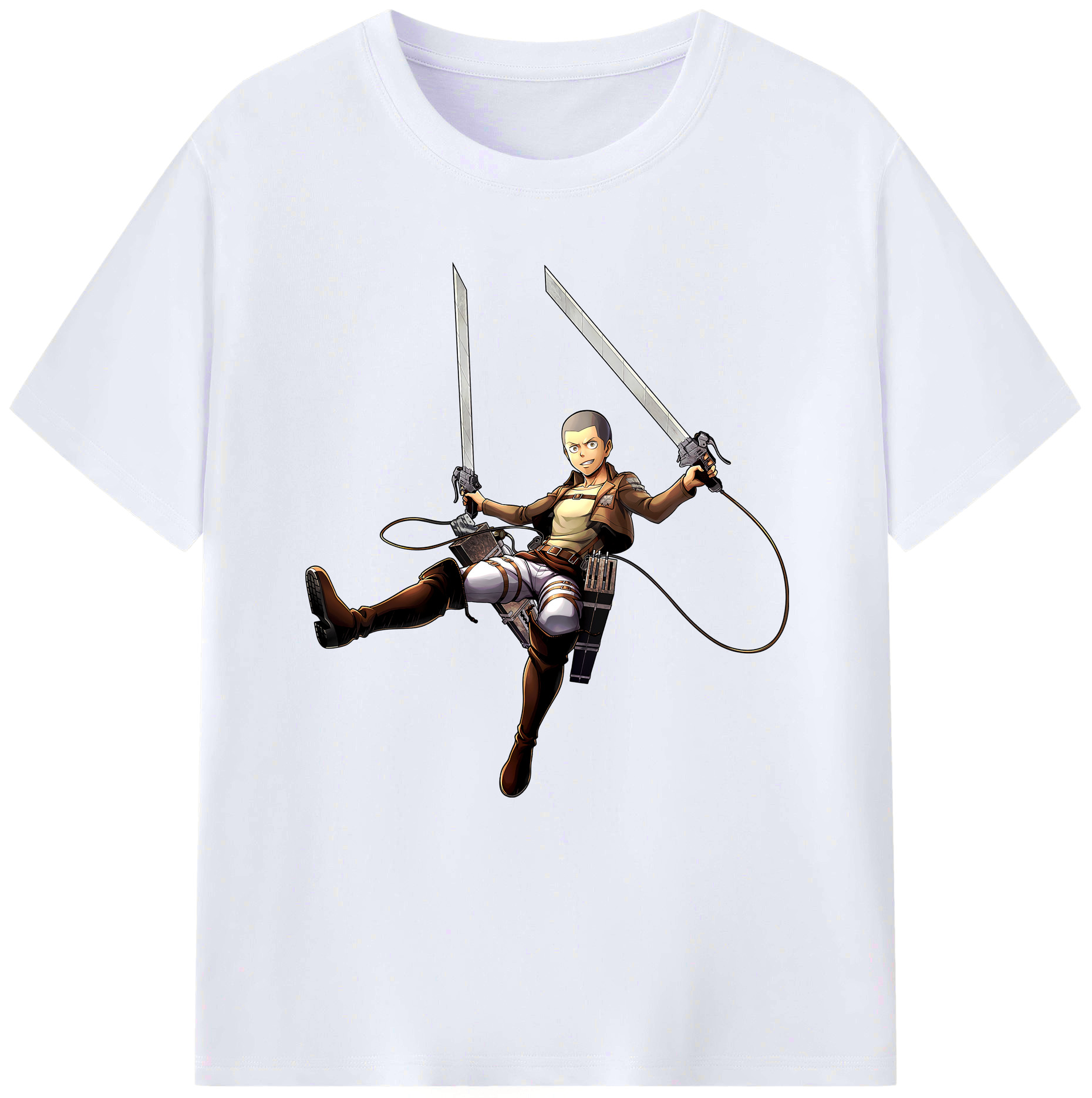 （画像用） 進撃の巨人 コニー·スプリンガー Attack on Titan Connie Springer レディースカジュアルプリントTシャツ（綿100％）