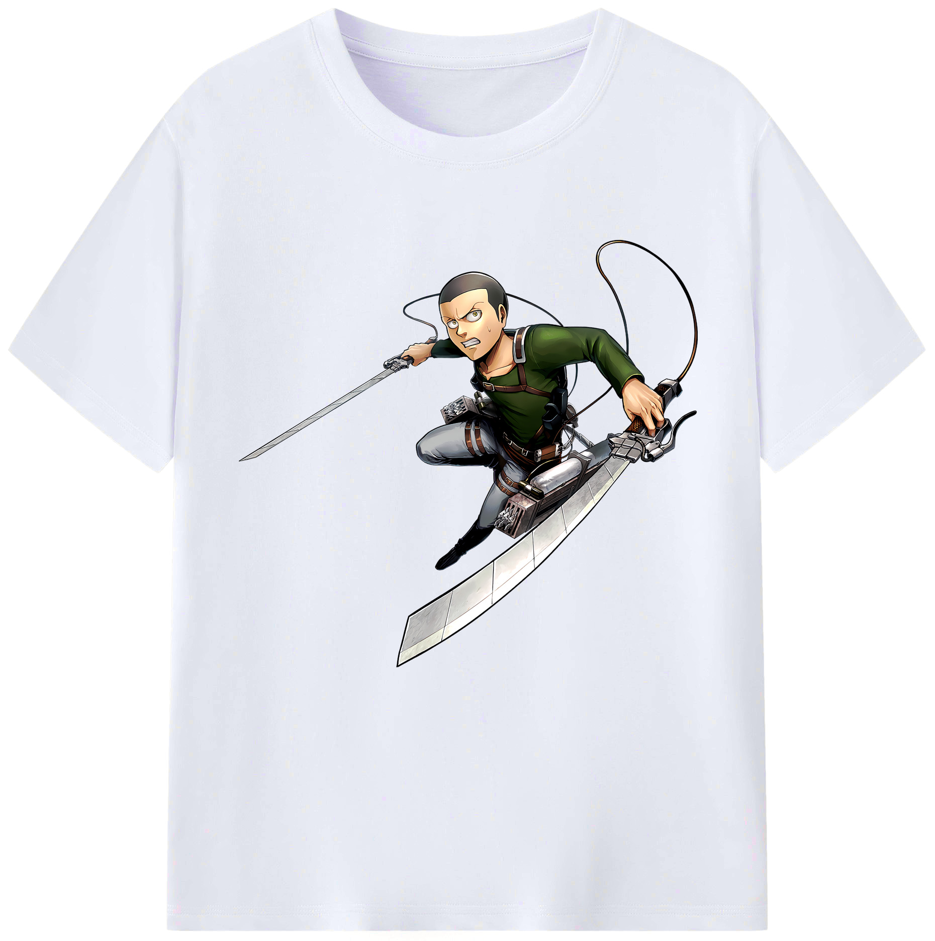 （画像用） 進撃の巨人 コニー·スプリンガー Attack on Titan Connie Springer レディースカジュアルプリントTシャツ（綿100％）