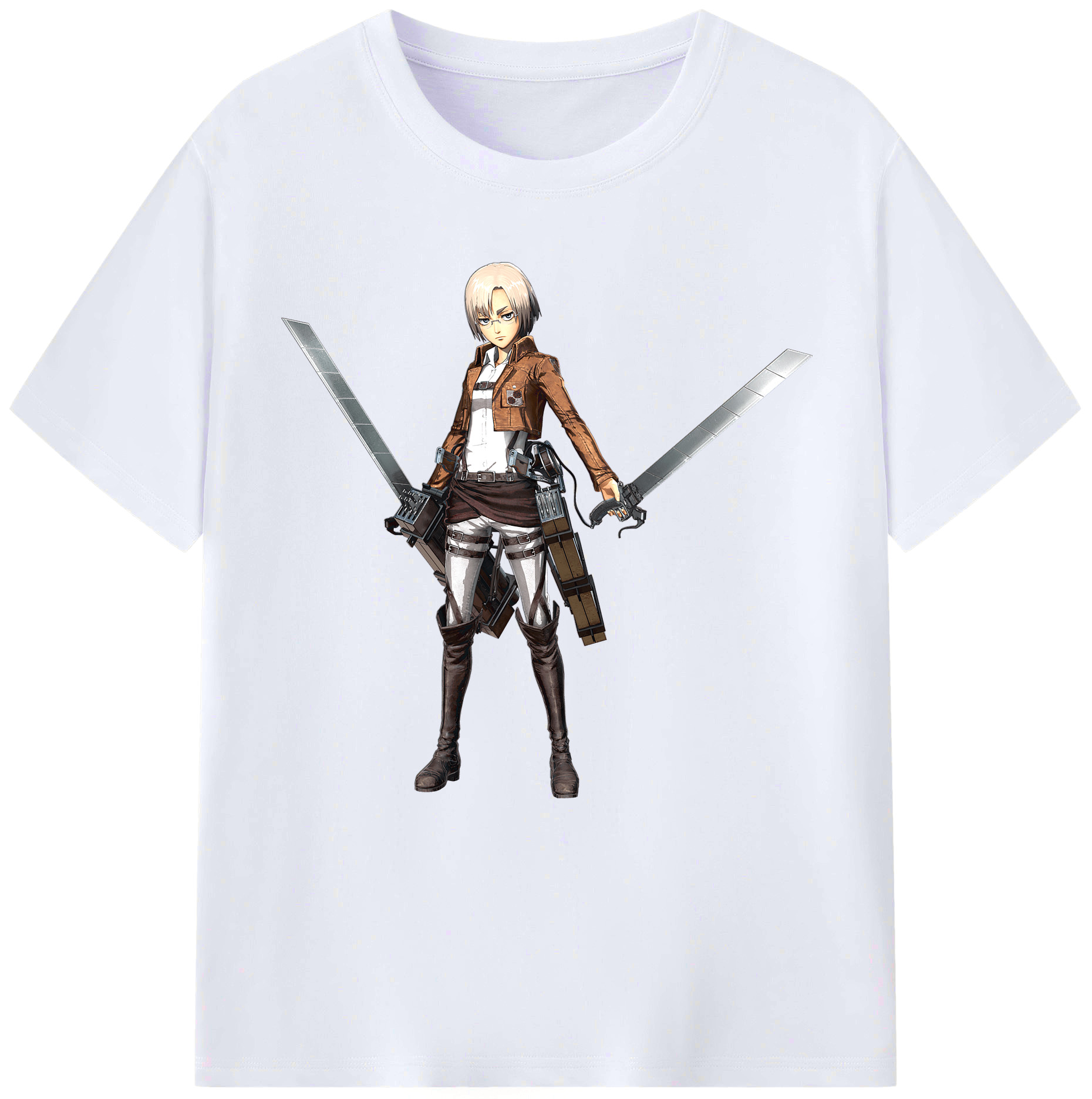 （画像用）  レディースカジュアルプリントTシャツ（綿100％）