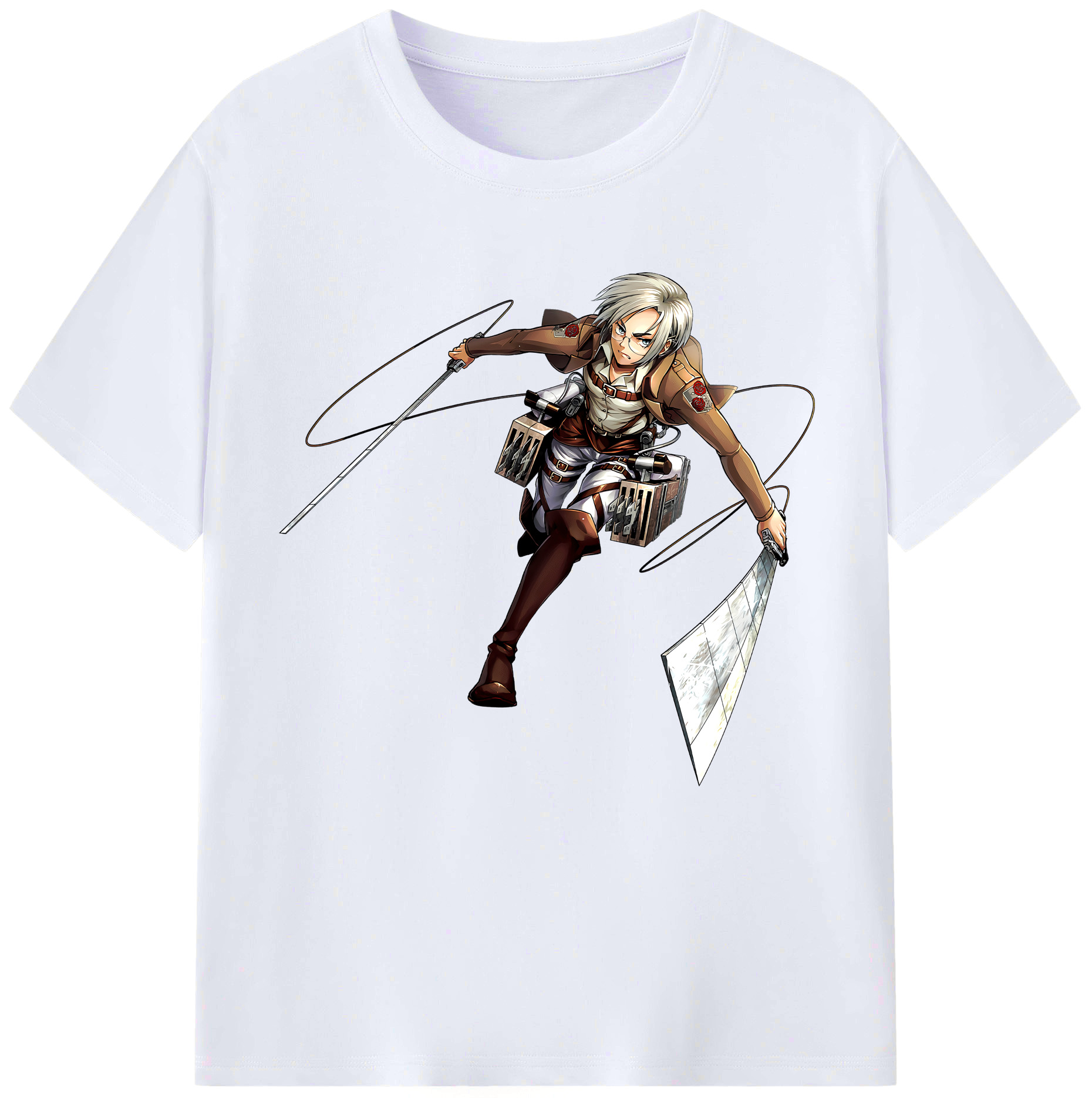 （画像用）  レディースカジュアルプリントTシャツ（綿100％）