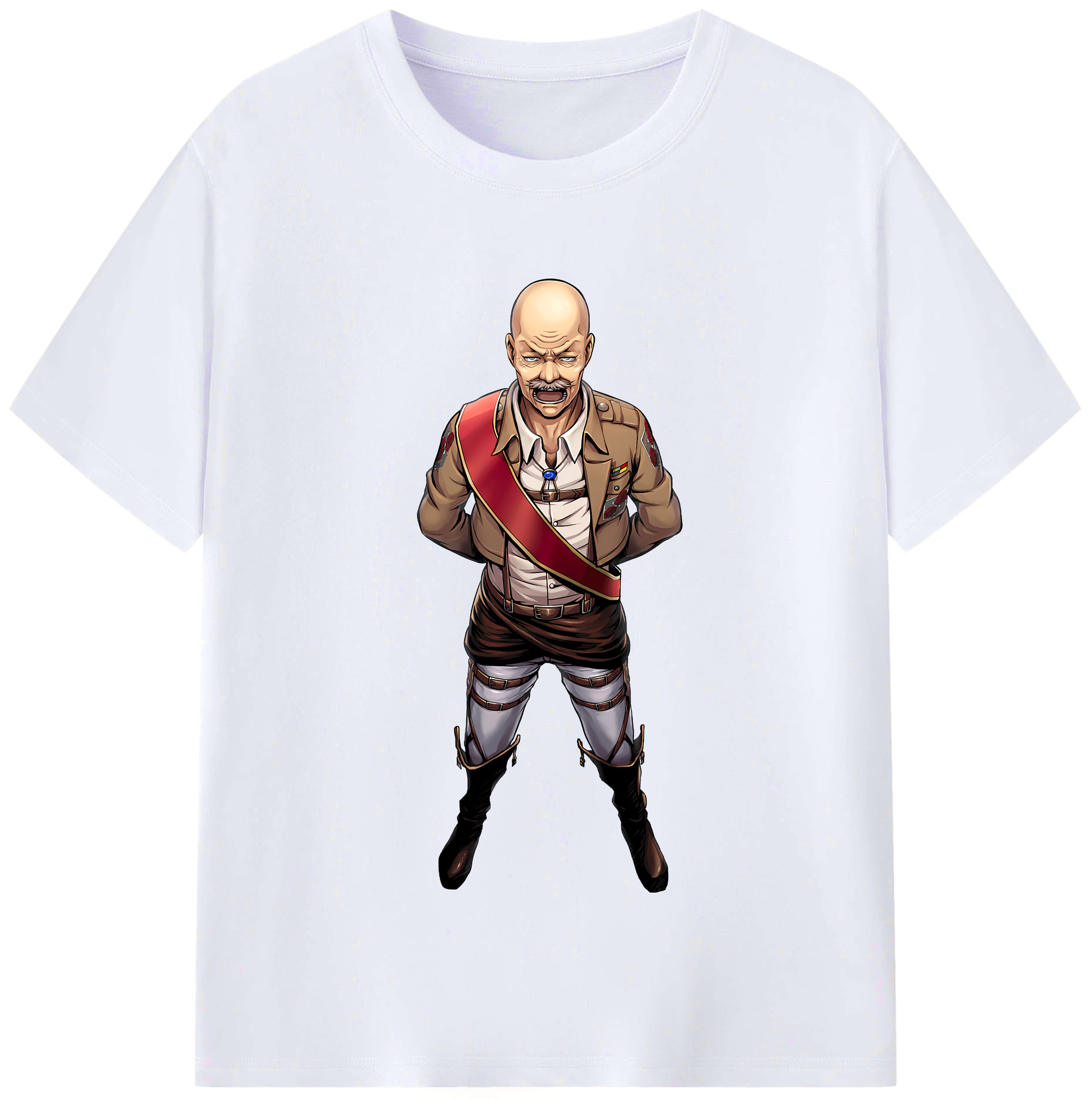 （画像用） 進撃の巨人 ドット·ピクシス Attack on Titan Dot Pixis レディースカジュアルプリントTシャツ（綿100％）