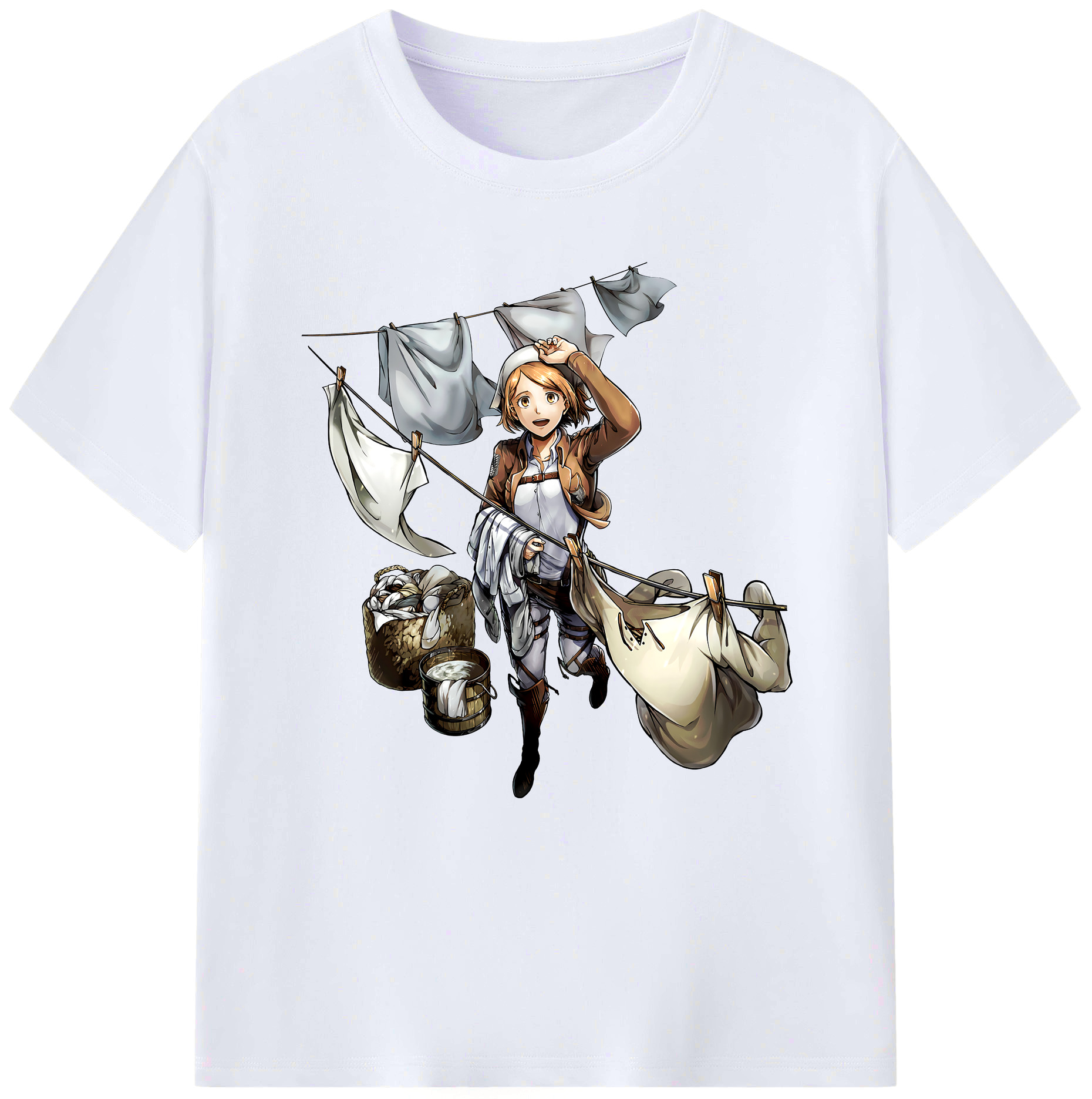 （画像用） 進撃の巨人 ペトラ·ラル Attack on Titan Petra Rall レディースカジュアルプリントTシャツ（綿100％）