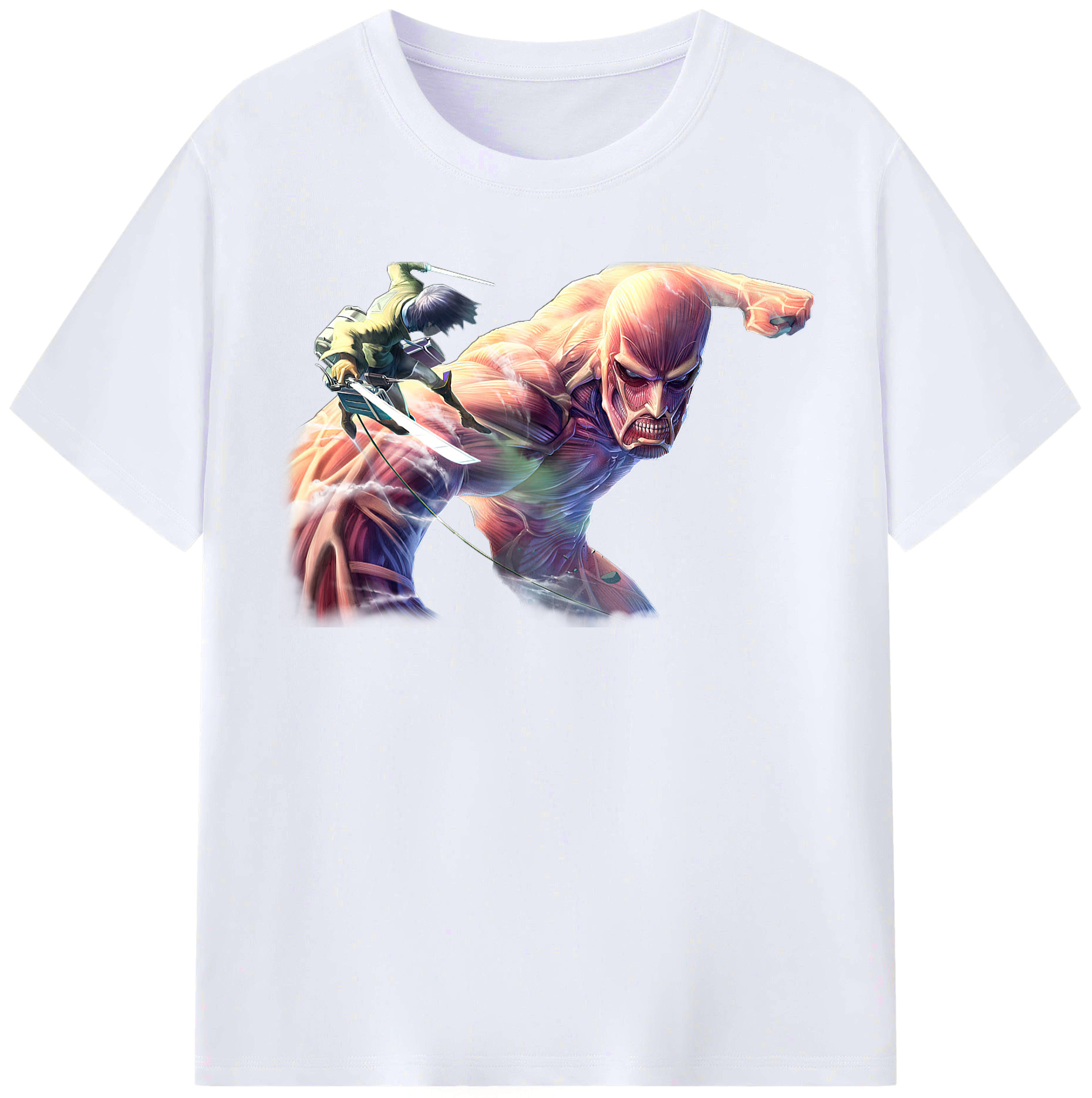 （画像用） 進撃の巨人 Attack on Titan レディースカジュアルプリントTシャツ（綿100％）