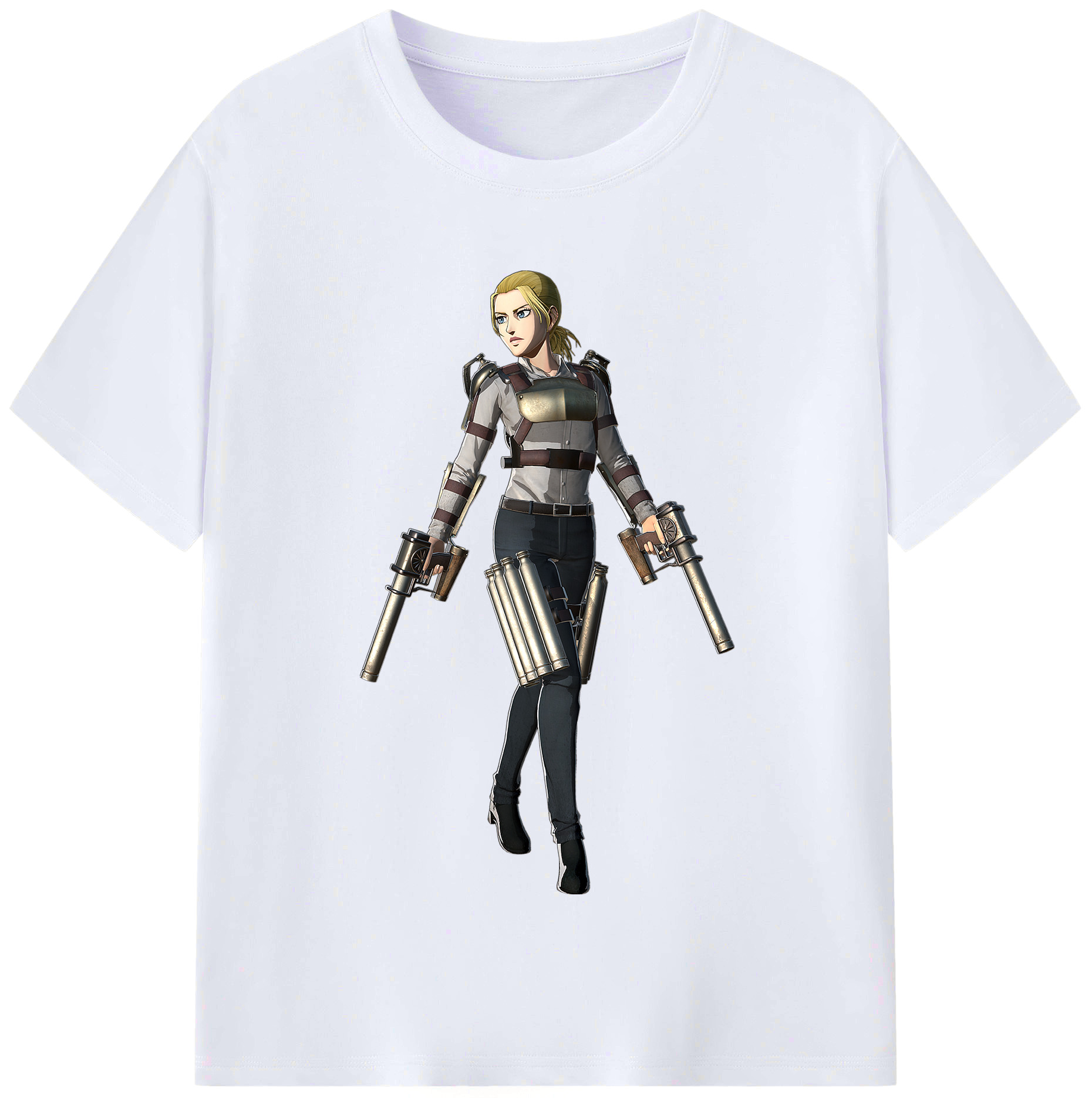 （画像用） 進撃の巨人 Attack on Titan レディースカジュアルプリントTシャツ（綿100％）
