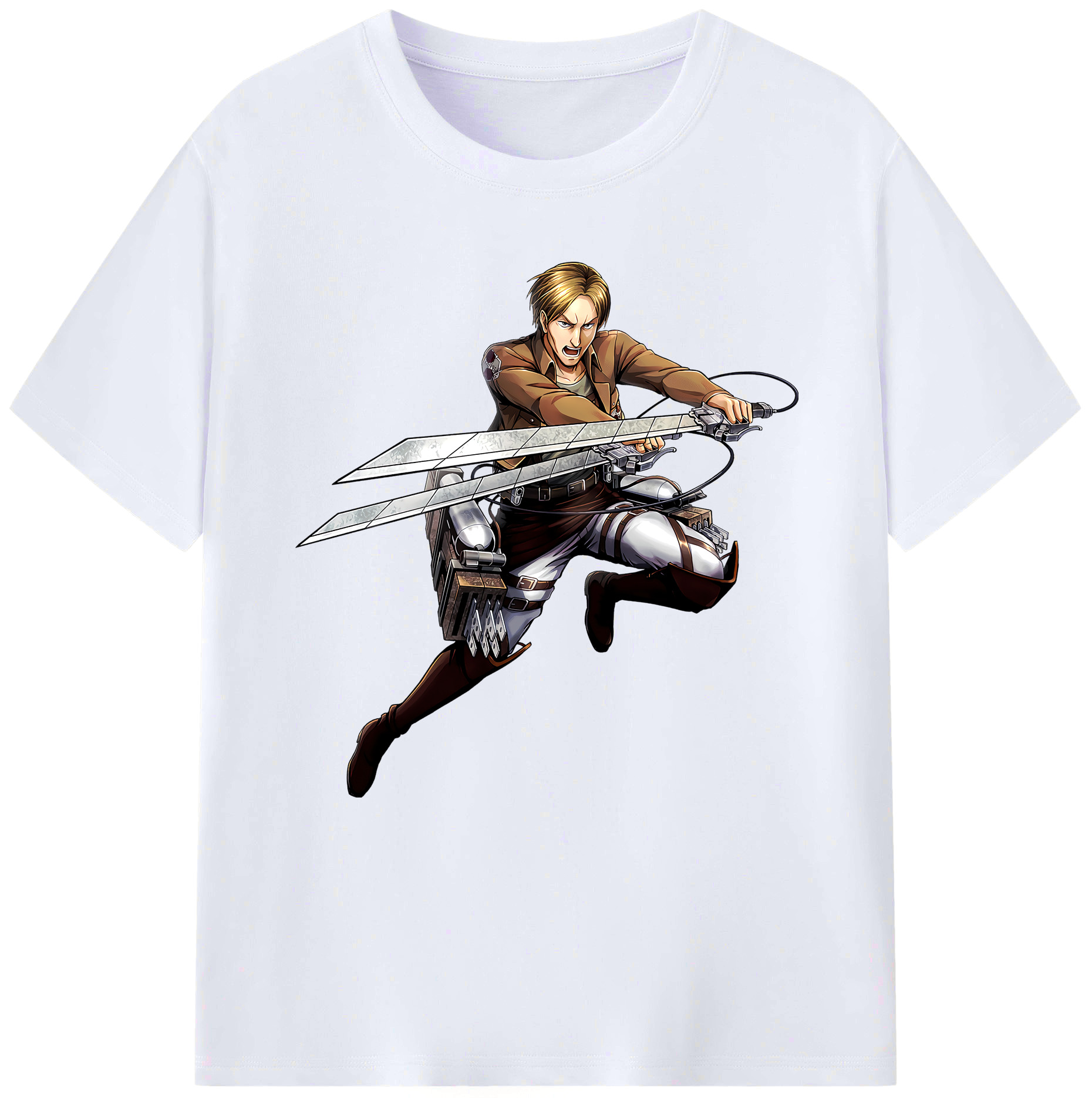 （画像用） 進撃の巨人 Attack on Titan レディースカジュアルプリントTシャツ（綿100％）
