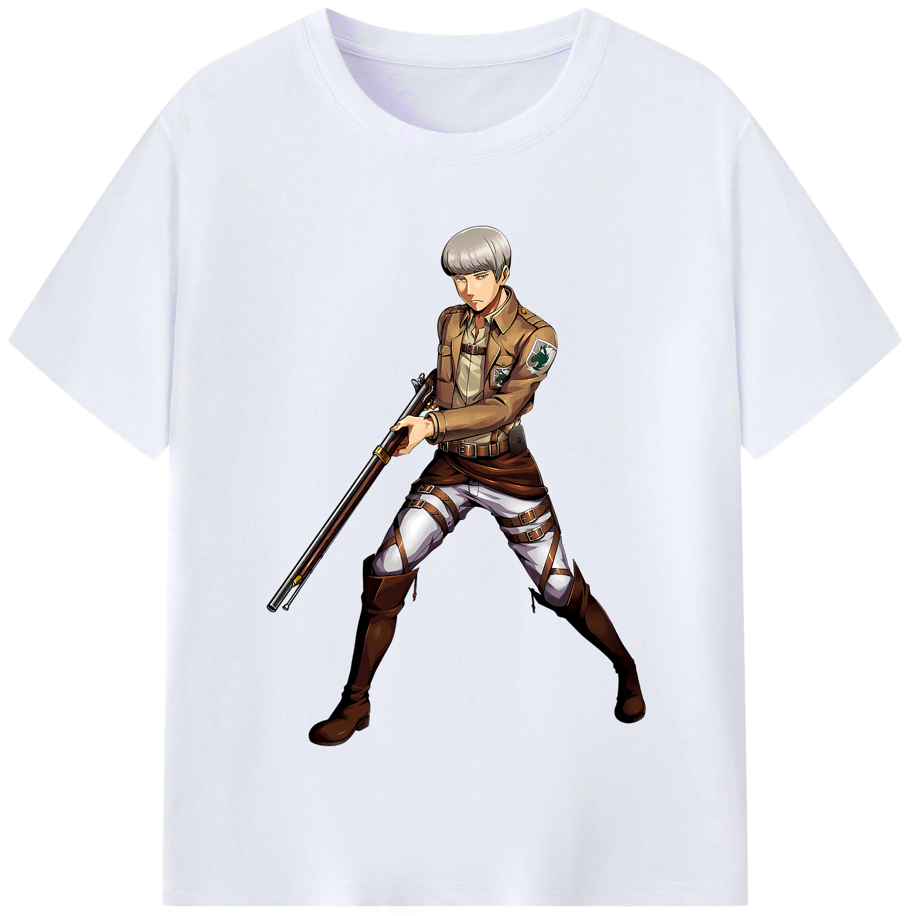 （画像用） 進撃の巨人 Attack on Titan レディースカジュアルプリントTシャツ（綿100％）