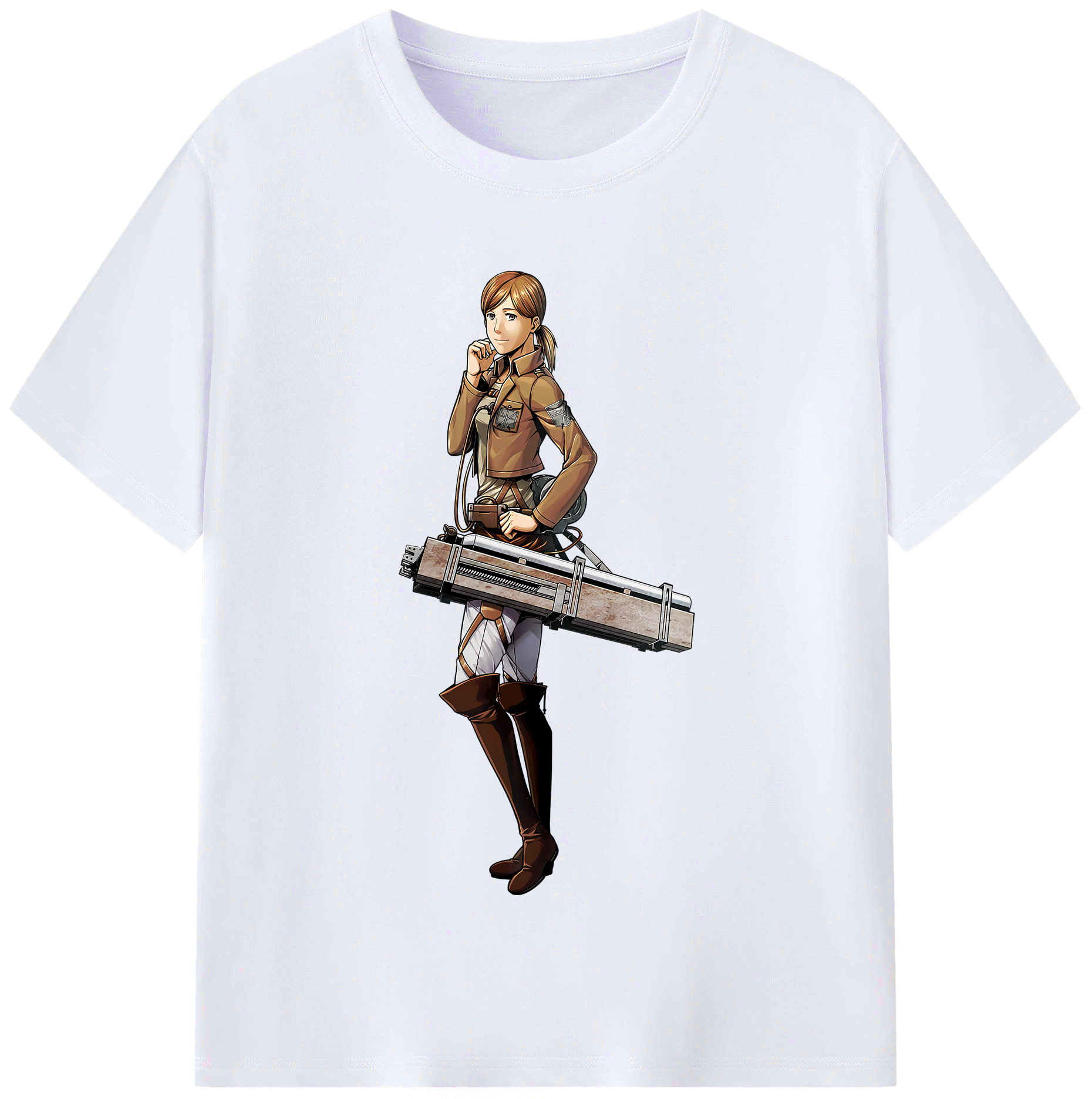 （画像用） 進撃の巨人 Attack on Titan レディースカジュアルプリントTシャツ（綿100％）