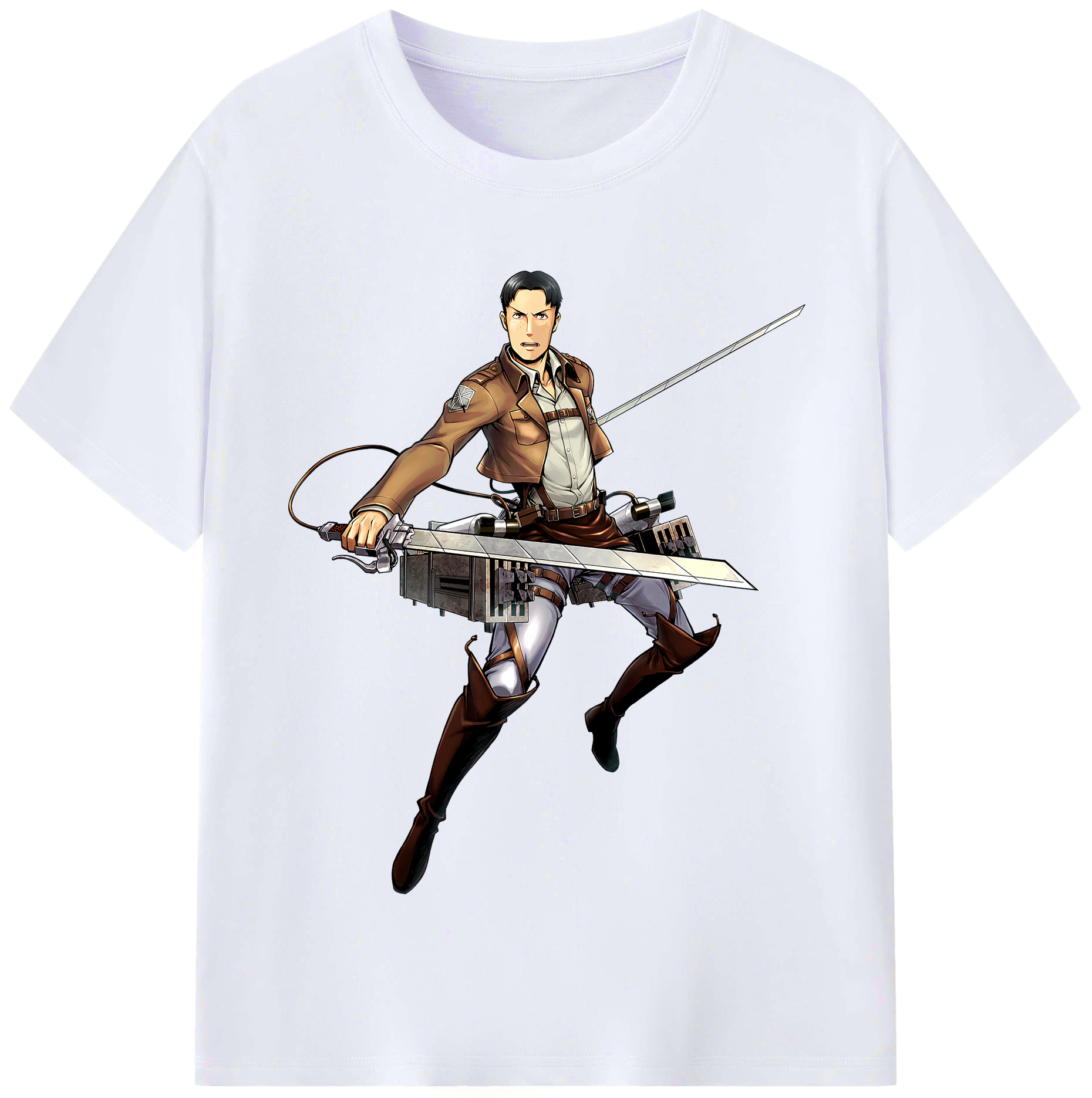 （画像用） 進撃の巨人 Attack on Titan レディースカジュアルプリントTシャツ（綿100％）