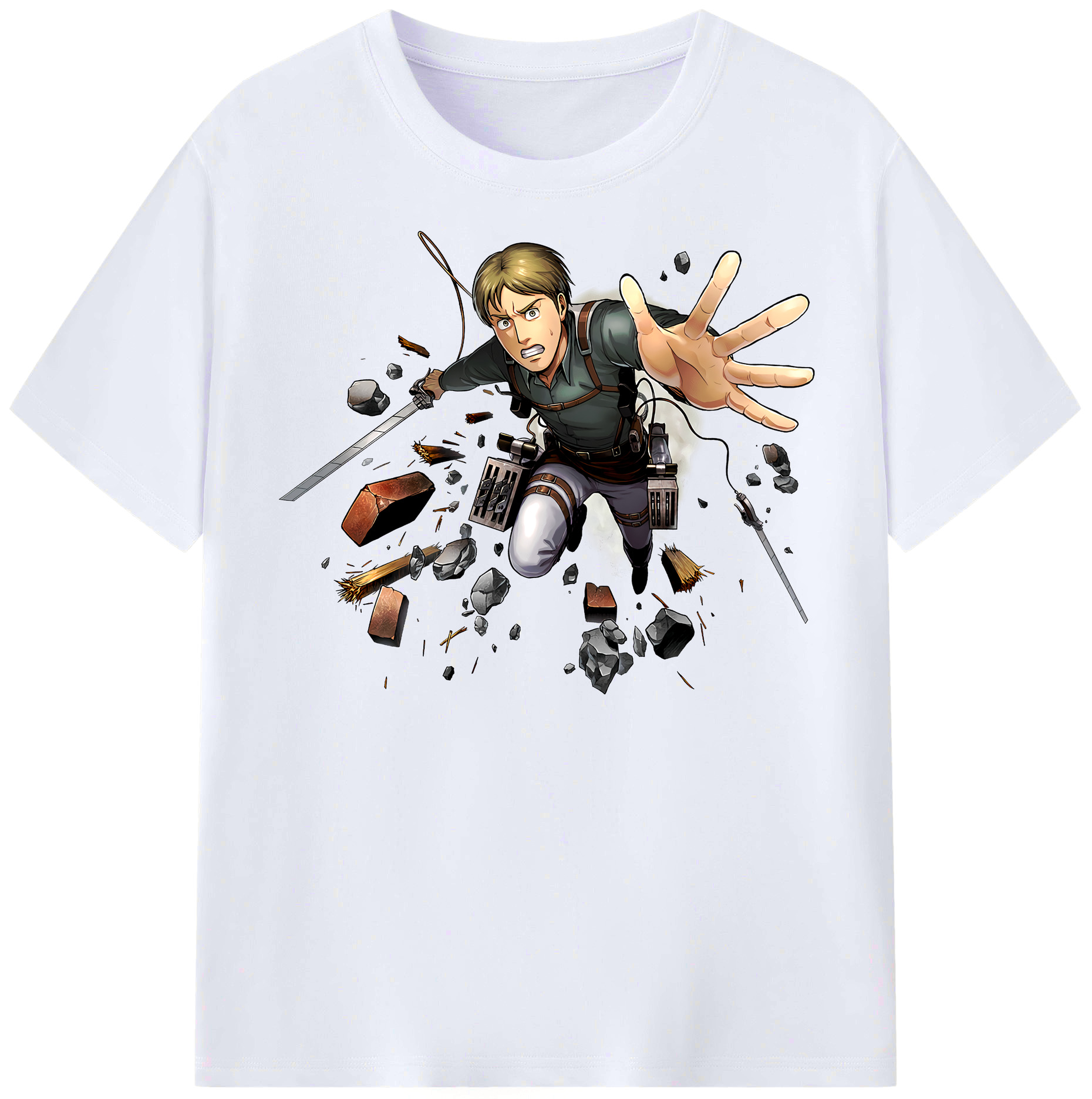 （画像用） 進撃の巨人 Attack on Titan レディースカジュアルプリントTシャツ（綿100％）