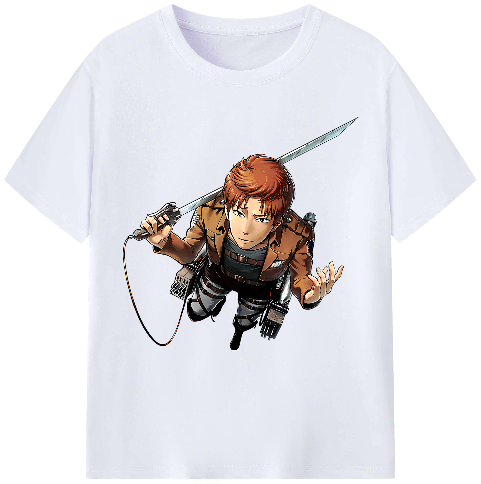（画像用） 進撃の巨人 Attack on Titan レディースカジュアルプリントTシャツ（綿100％）
