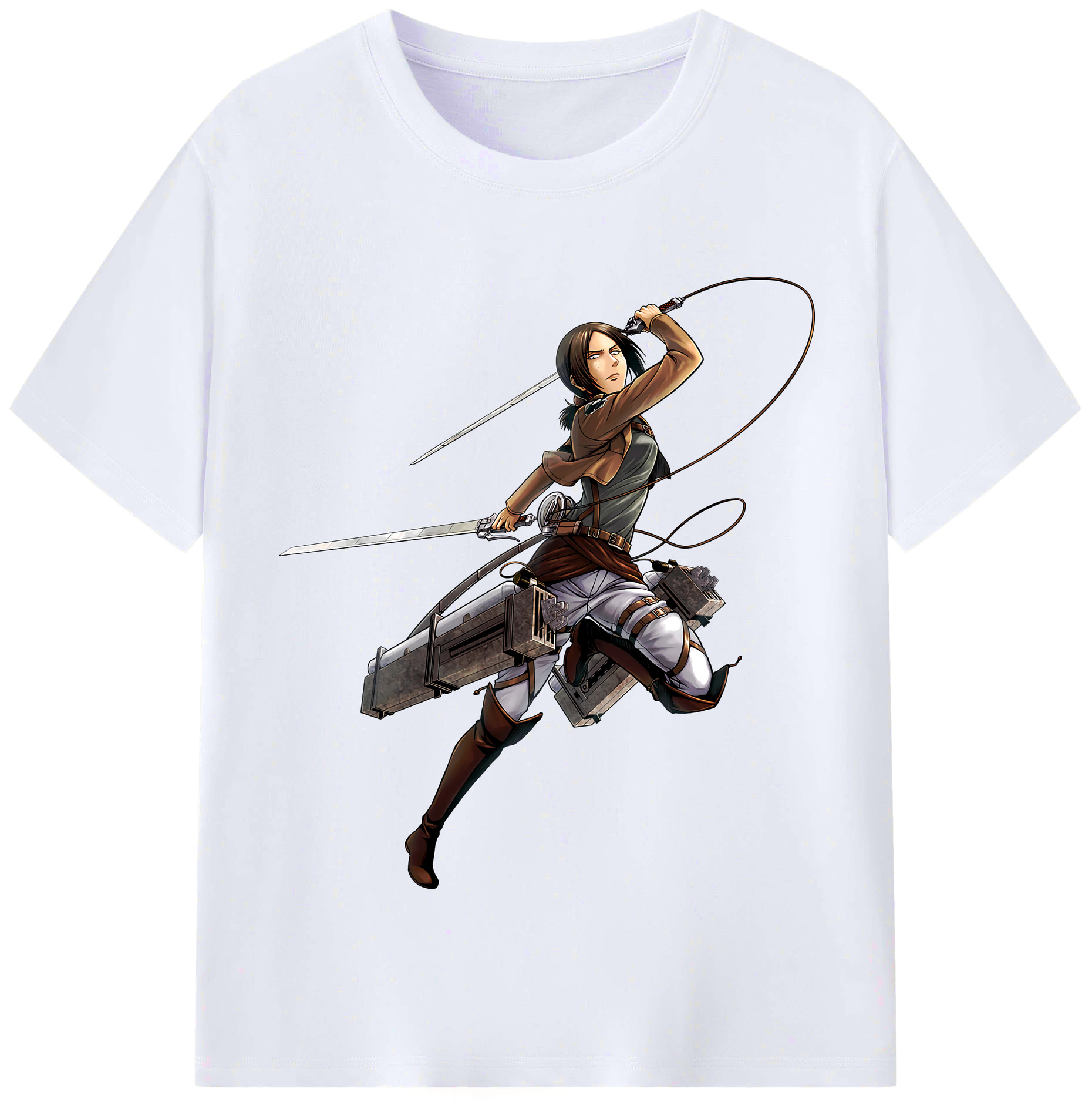 （画像用） 進撃の巨人 Attack on Titan レディースカジュアルプリントTシャツ（綿100％）