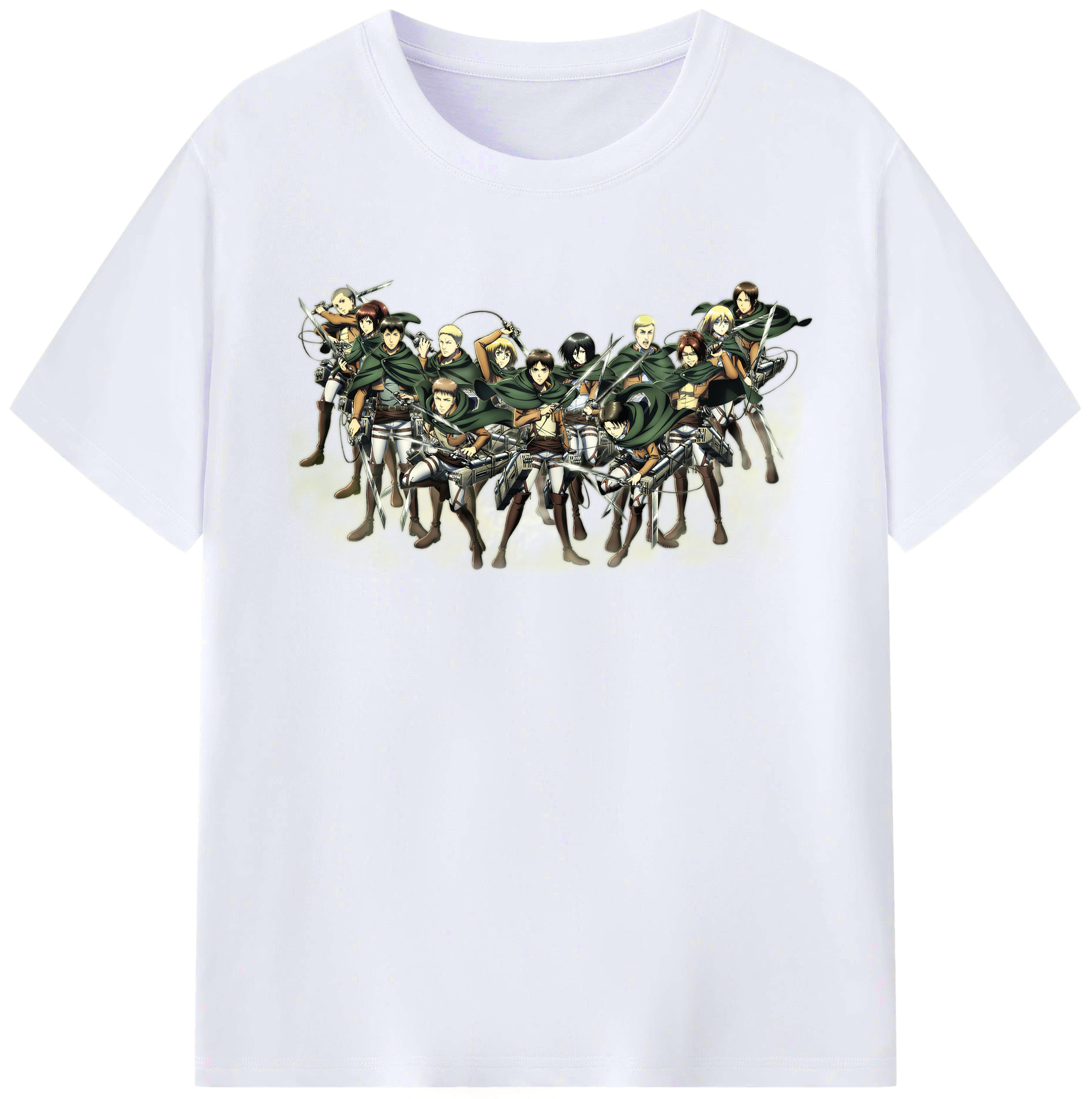 （画像用） 進撃の巨人 Attack on Titan レディースカジュアルプリントTシャツ（綿100％）