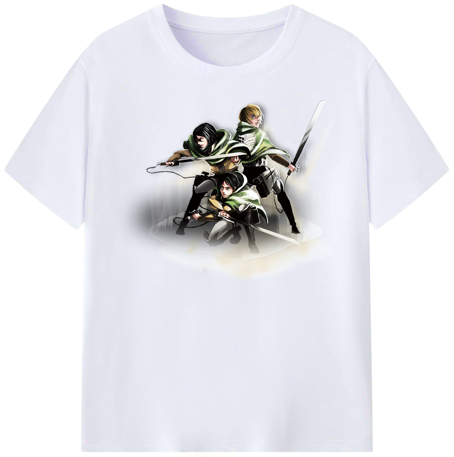 （画像用） 進撃の巨人 Attack on Titan レディースカジュアルプリントTシャツ（綿100％）