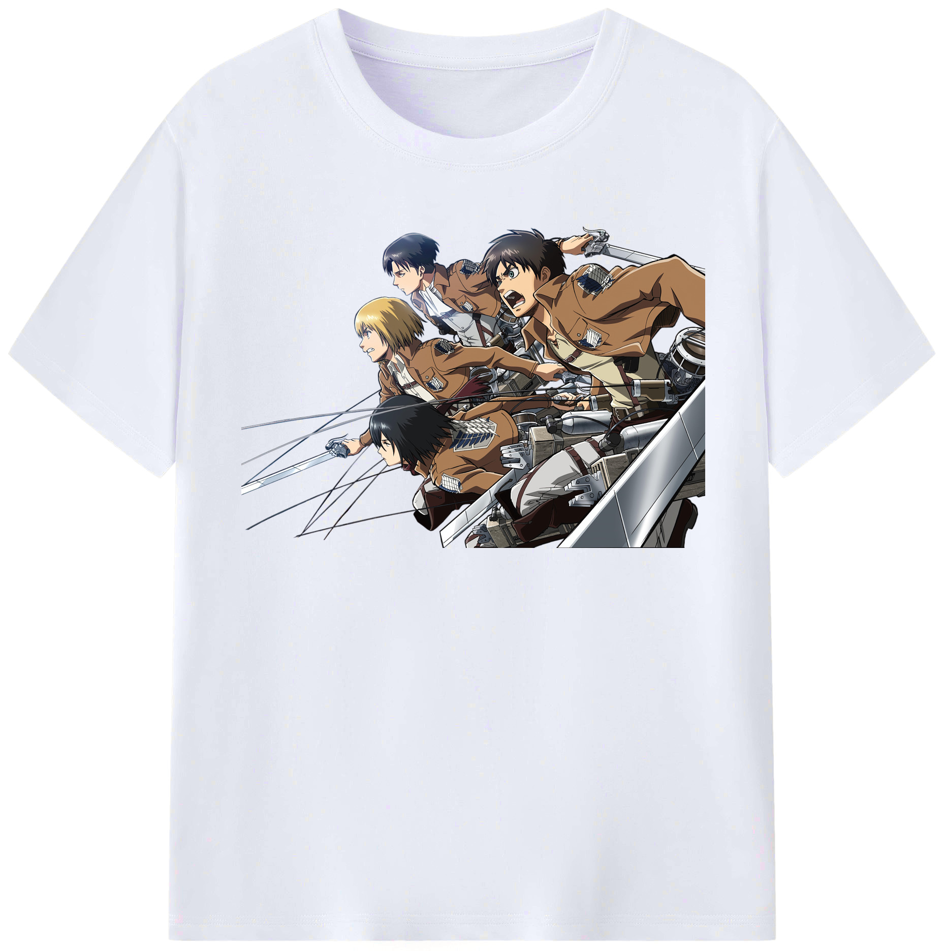 （画像用） 進撃の巨人 Attack on Titan レディースカジュアルプリントTシャツ（綿100％）