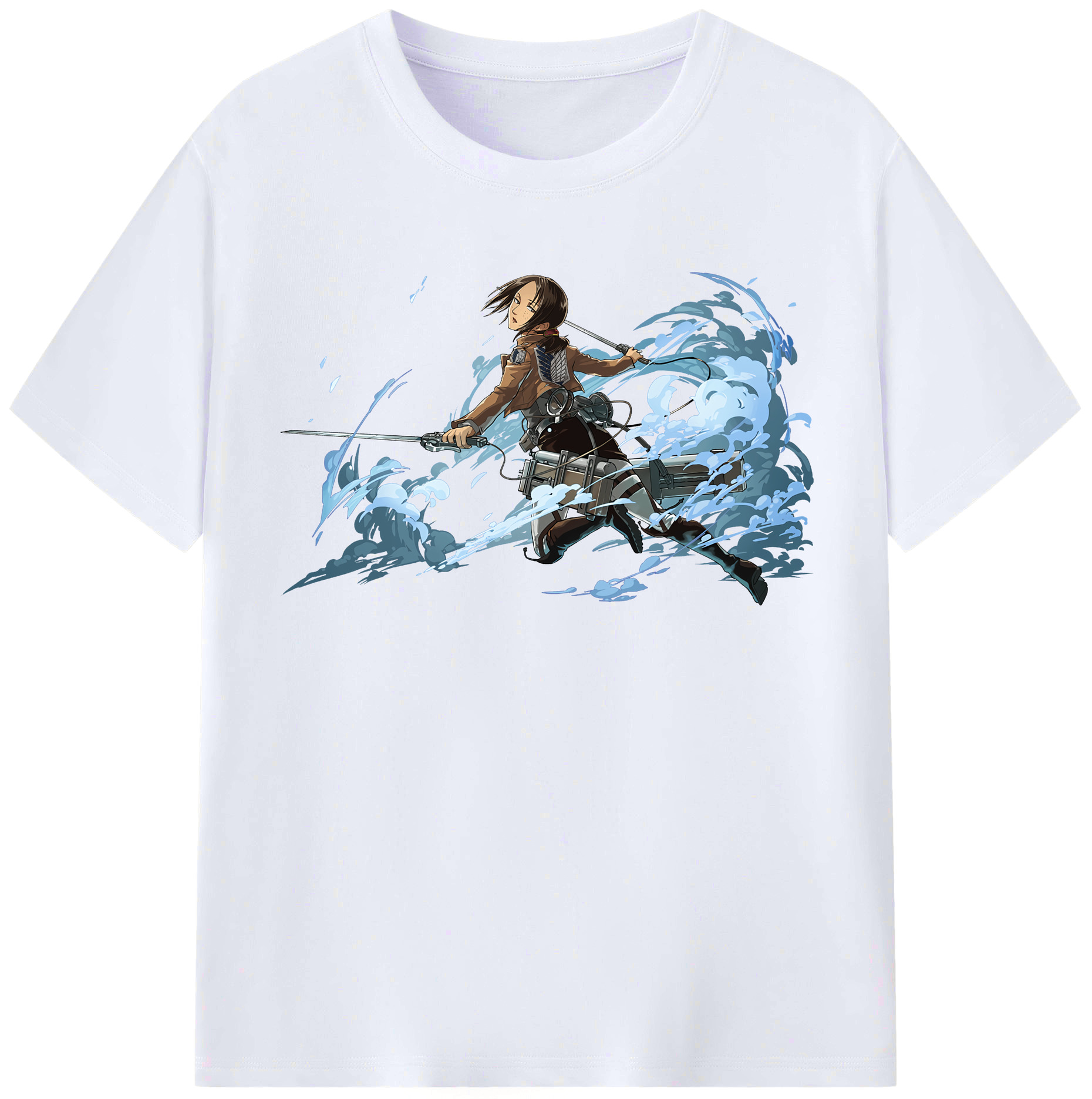 （画像用） 進撃の巨人 Attack on Titan レディースカジュアルプリントTシャツ（綿100％）