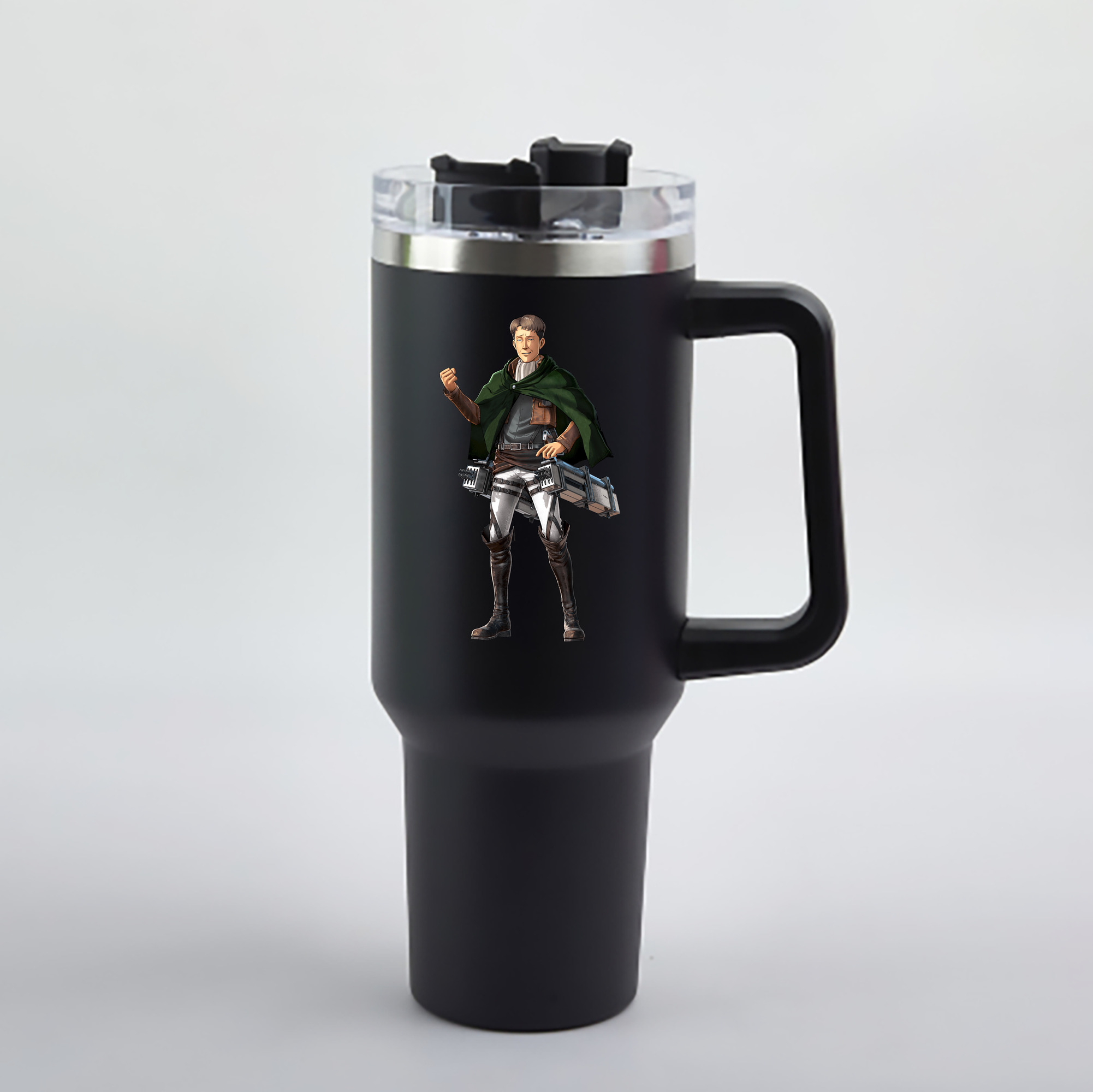 （画像用） 進撃の巨人 Attack on Titan 1200mL車用タンブラー - クリスタルステッカー（プラスチックストロー付き）