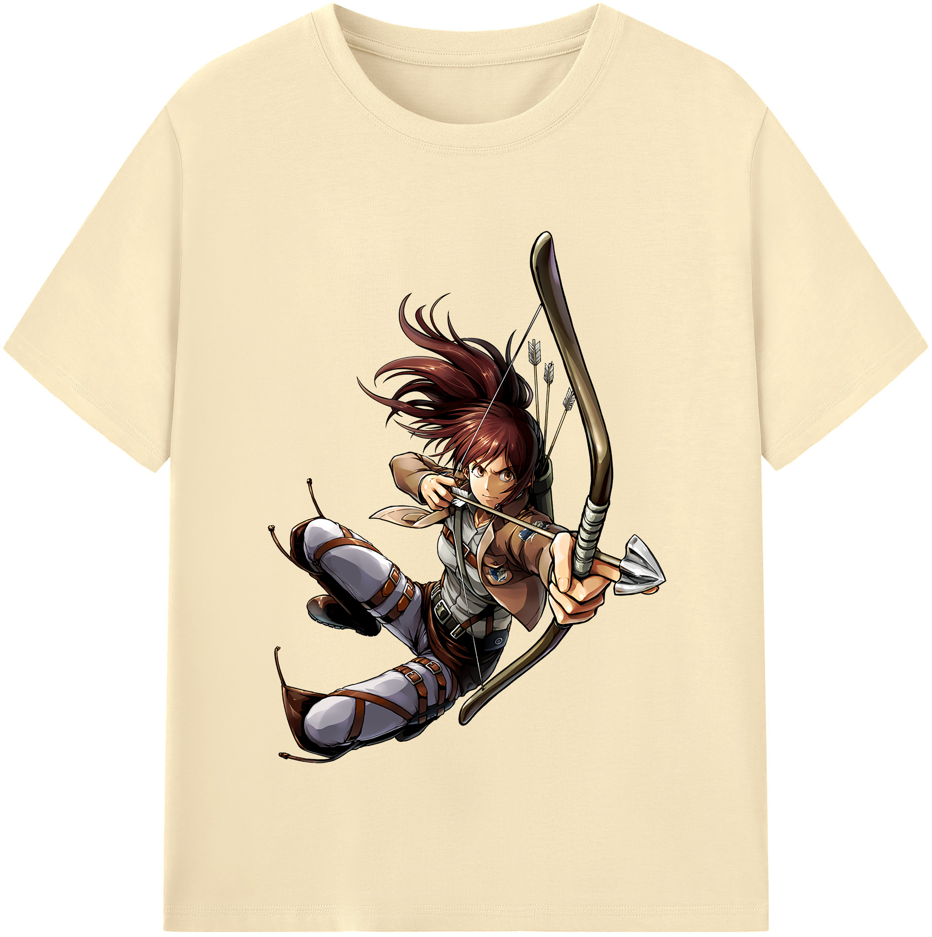 （画像用） 進撃の巨人 サシャ·ブラウス Attack on Titan Sasha Blaus 綿100％半袖Tシャツ（フロントプリント）