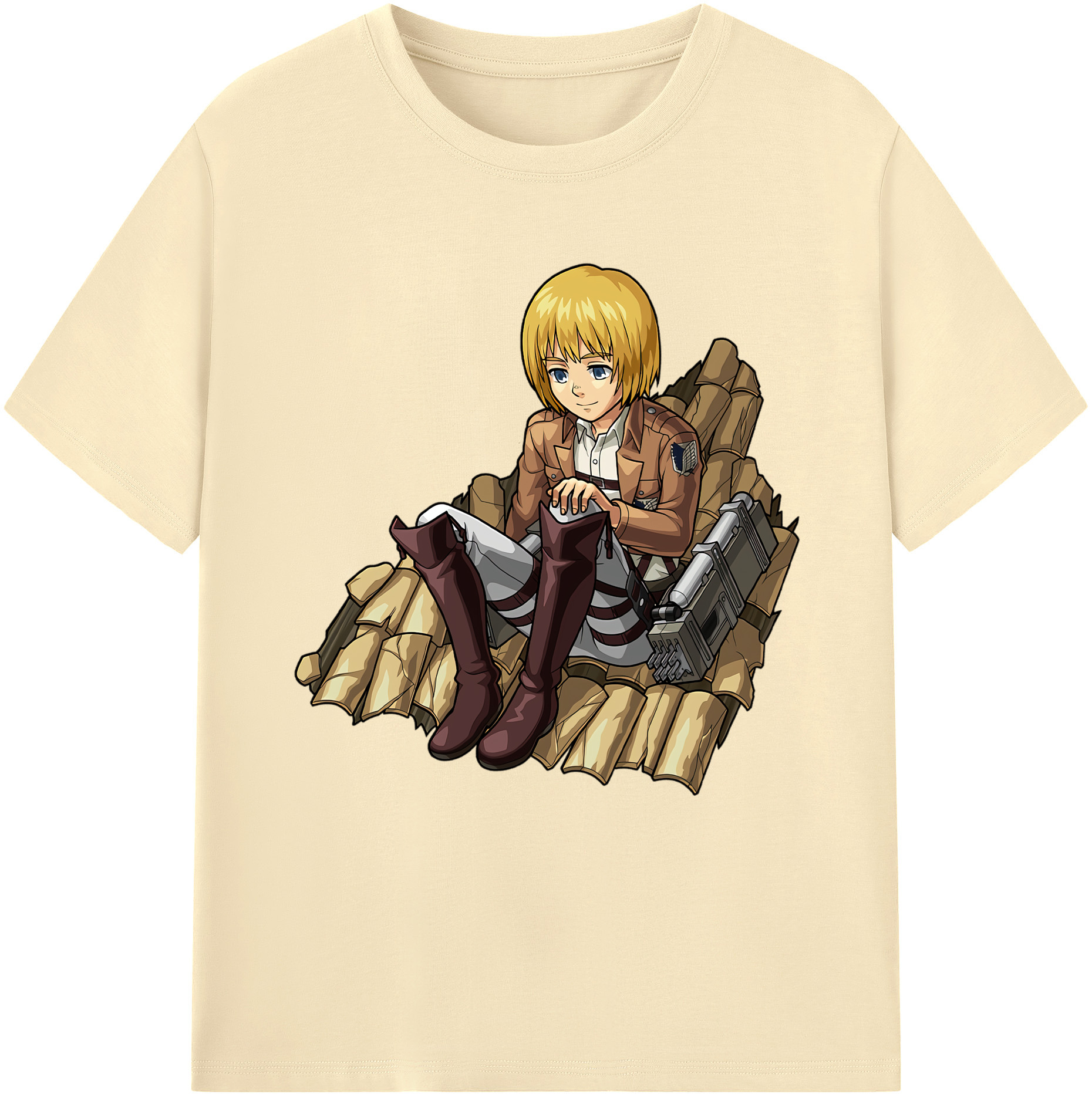 （画像用） 進撃の巨人 アルミン·アルレルト Attack on Titan Armin Arlert 綿100％半袖Tシャツ（フロントプリント）