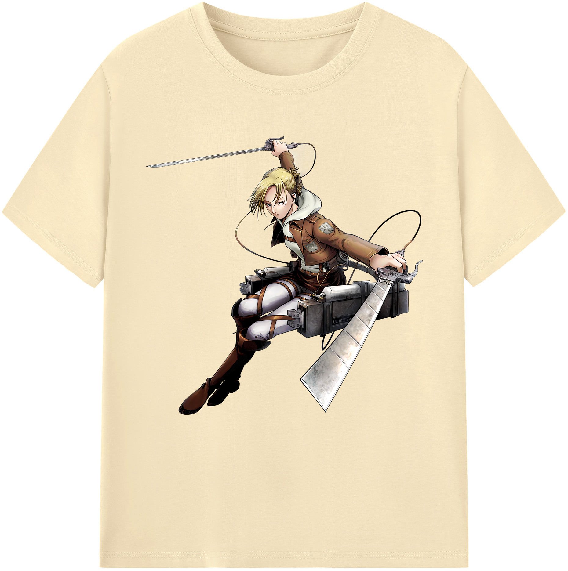 （画像用） 進撃の巨人 アニ・レオンハート Attack on Titan Annie Leonhart 綿100％半袖Tシャツ（フロントプリント）