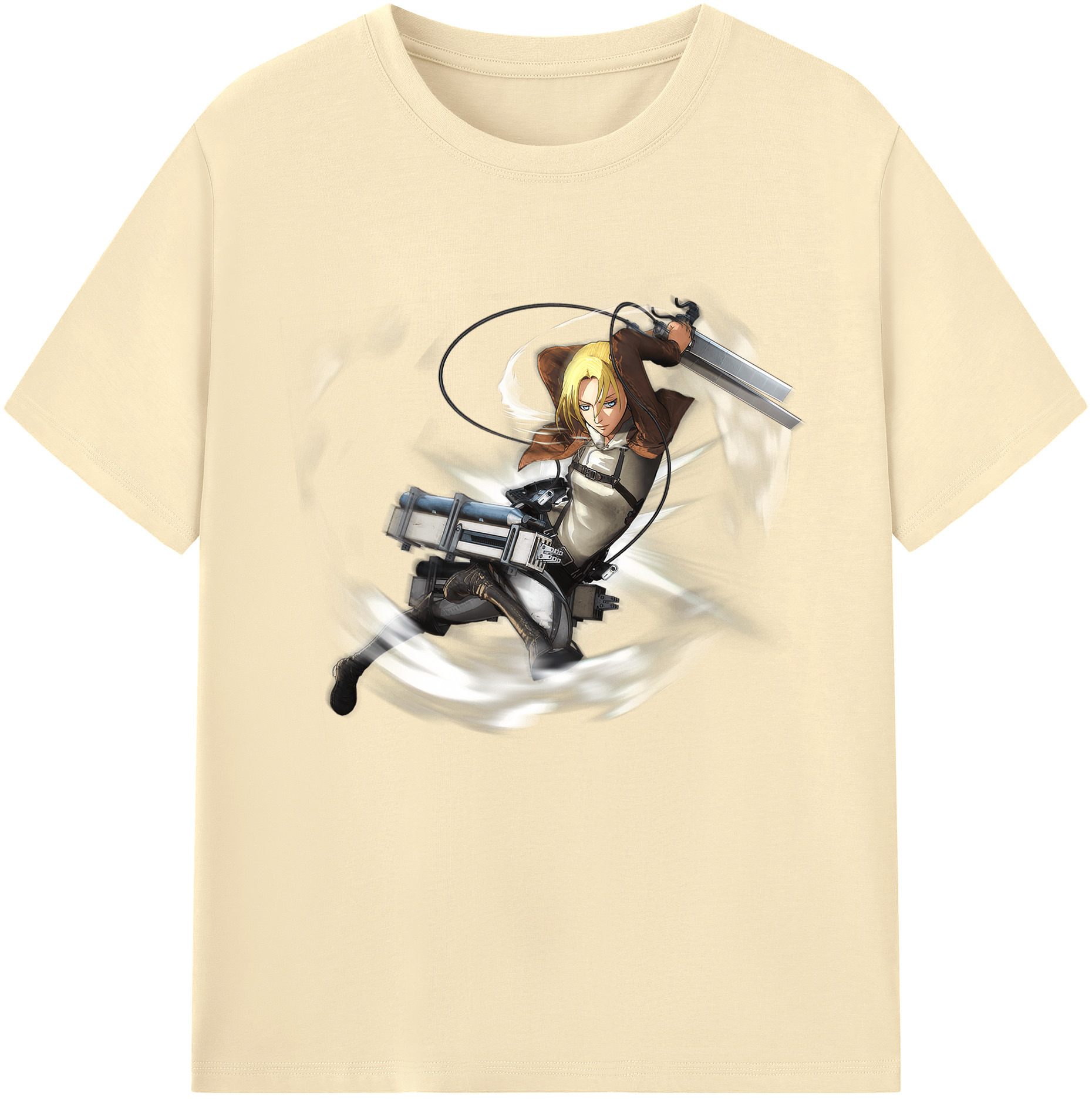 （画像用） 進撃の巨人 アニ・レオンハート Attack on Titan Annie Leonhart 綿100％半袖Tシャツ（フロントプリント）