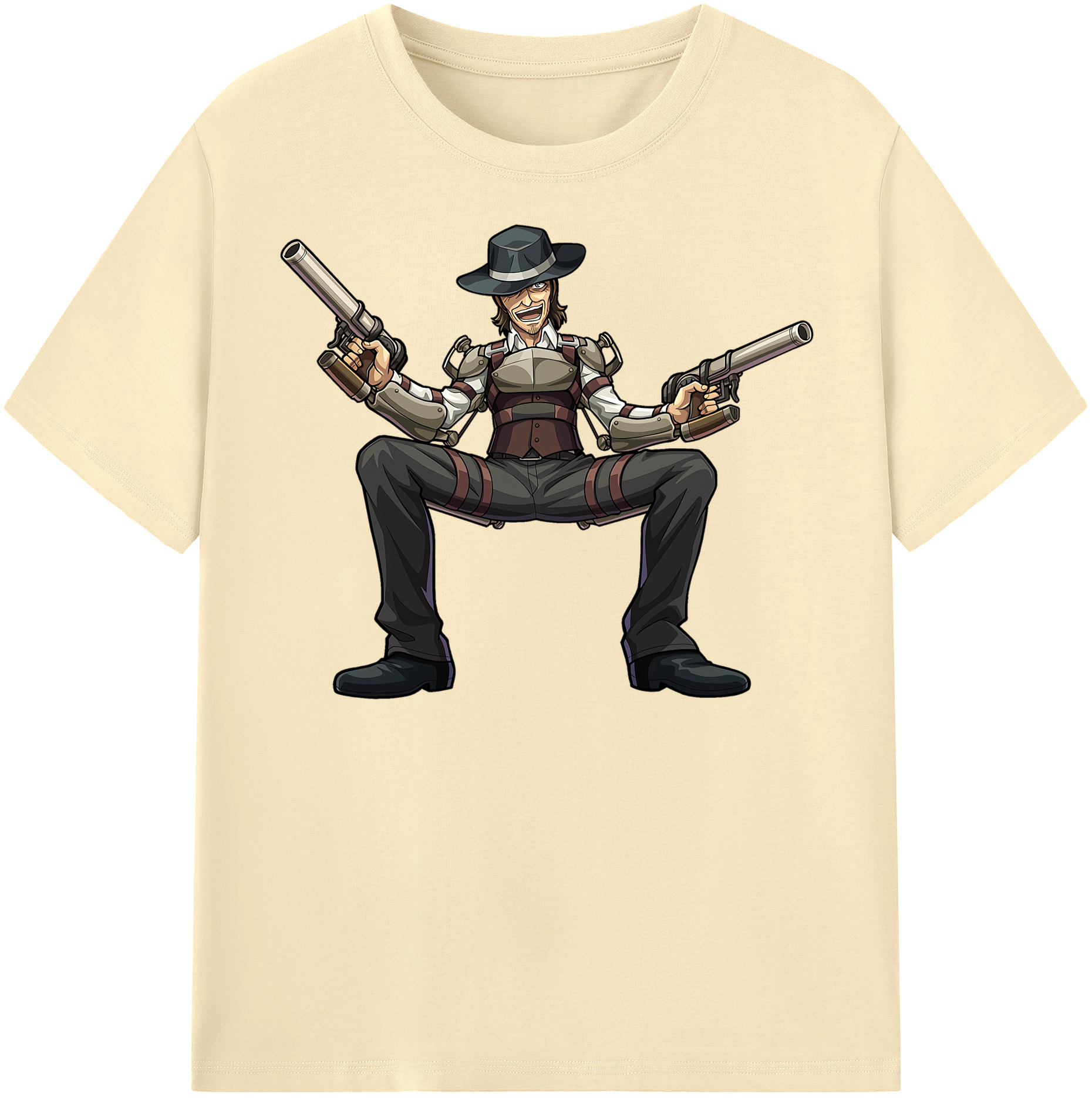 （画像用） 進撃の巨人 ケニー·アッカーマン Attack on Titan Kenny Ackerman 綿100％半袖Tシャツ（フロントプリント）