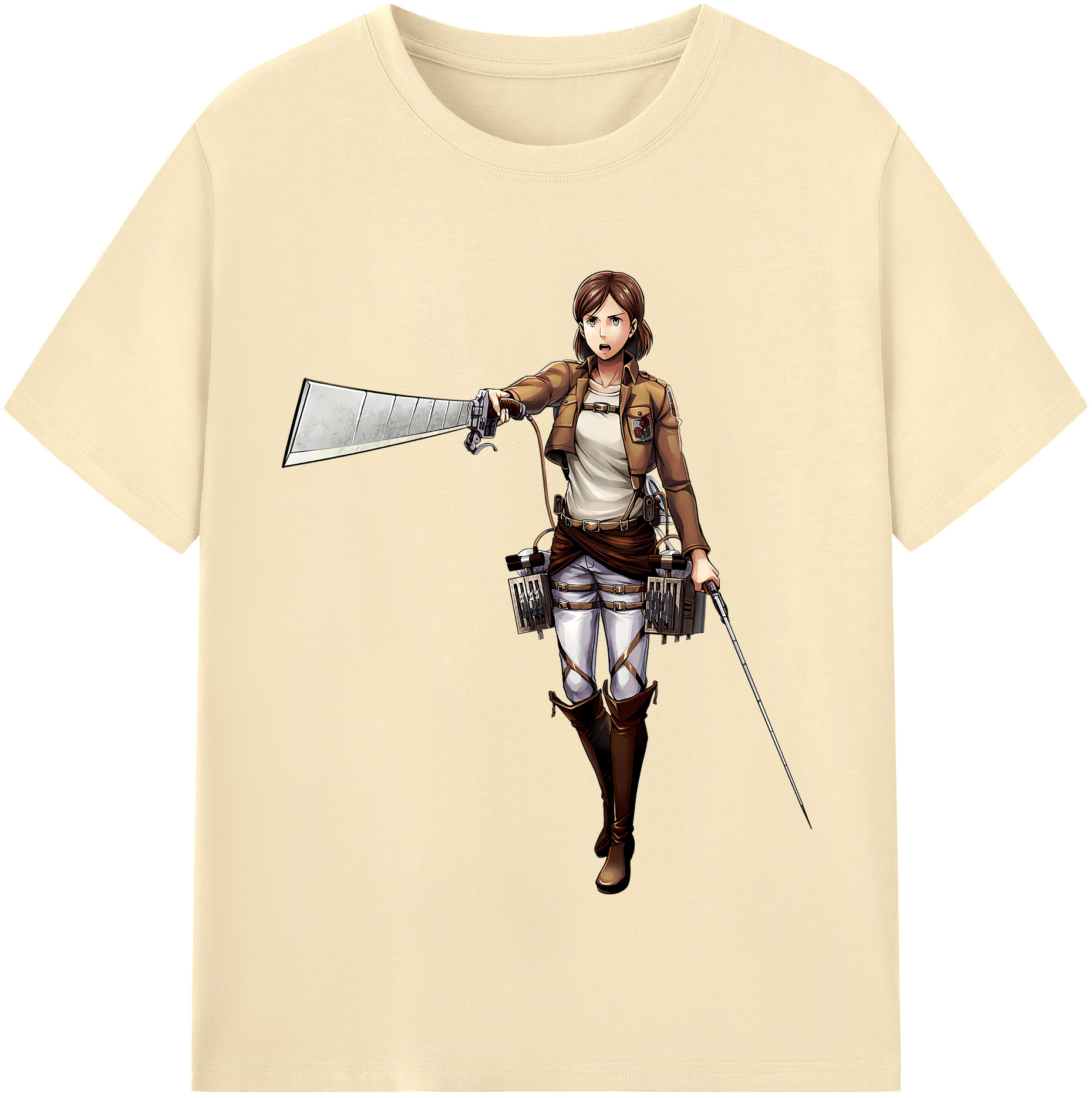 （画像用） 進撃の巨人 Attack on Titan 綿100％半袖Tシャツ（フロントプリント）