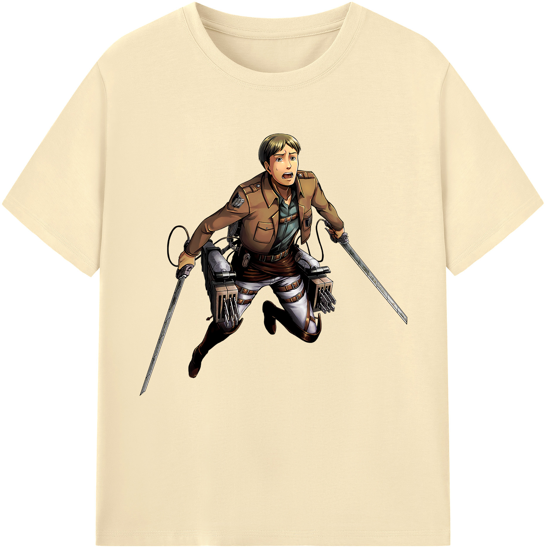 （画像用） 進撃の巨人 Attack on Titan 綿100％半袖Tシャツ（フロントプリント）