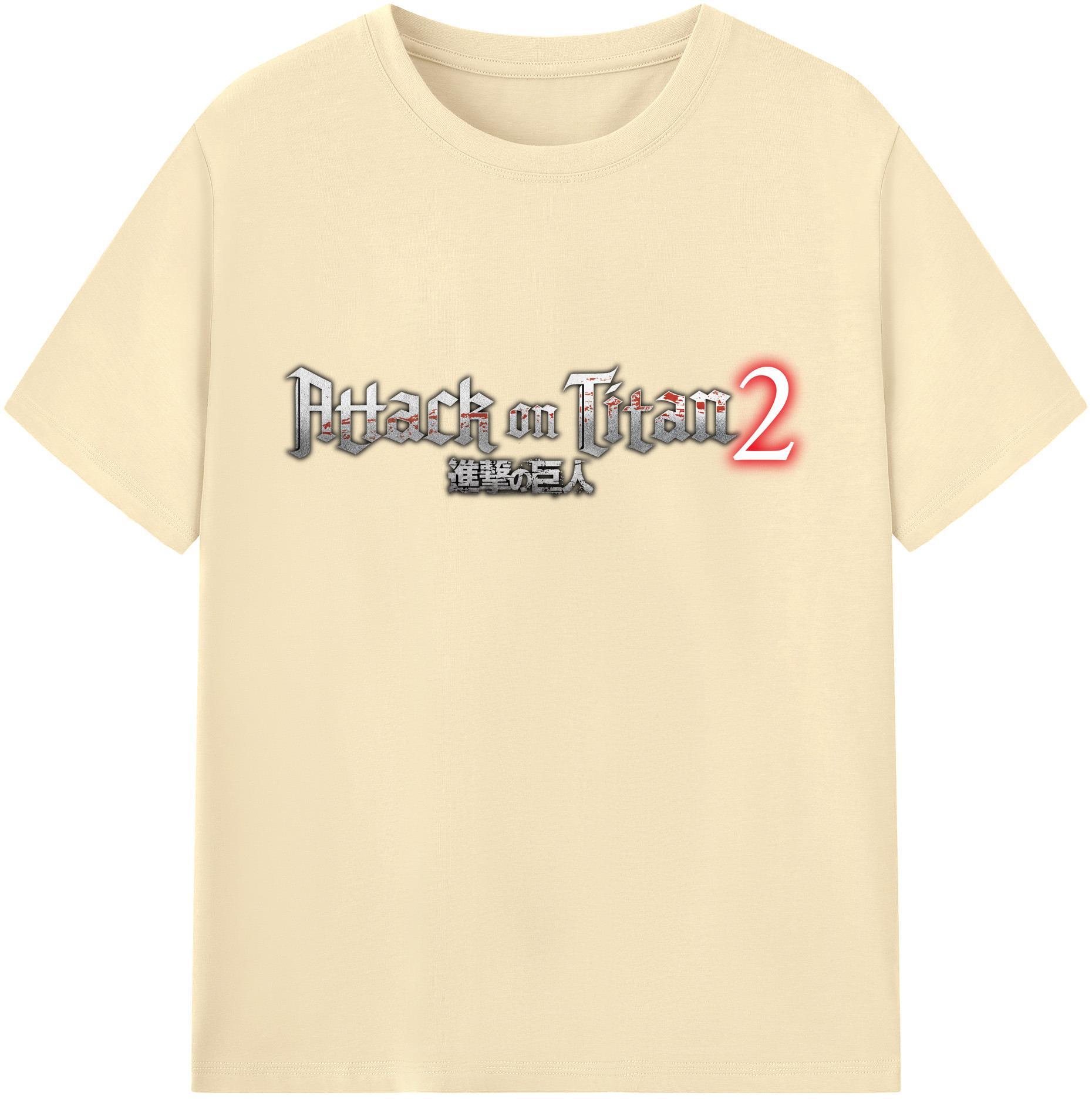 （画像用） 進撃の巨人 Attack on Titan 綿100％半袖Tシャツ（フロントプリント）