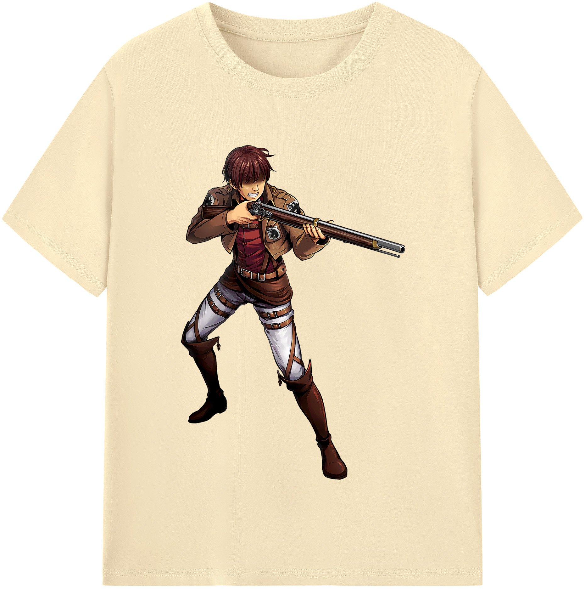 （画像用） 進撃の巨人 Attack on Titan 綿100％半袖Tシャツ（フロントプリント）