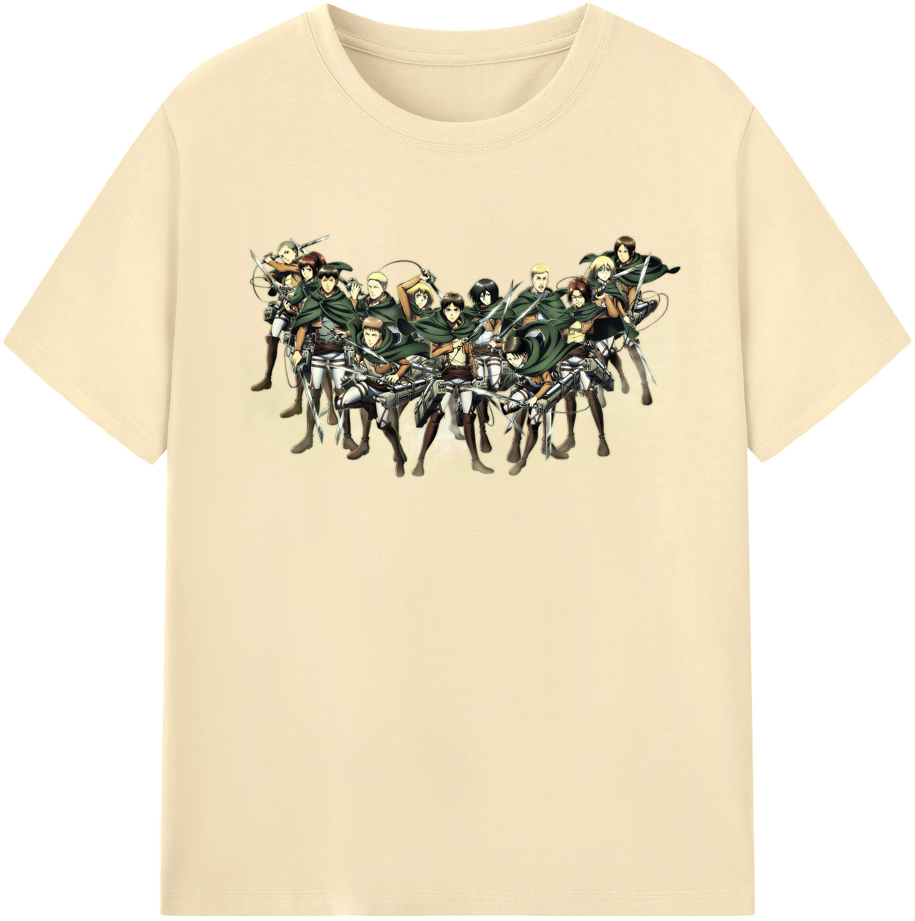 （画像用） 進撃の巨人 Attack on Titan 綿100％半袖Tシャツ（フロントプリント）