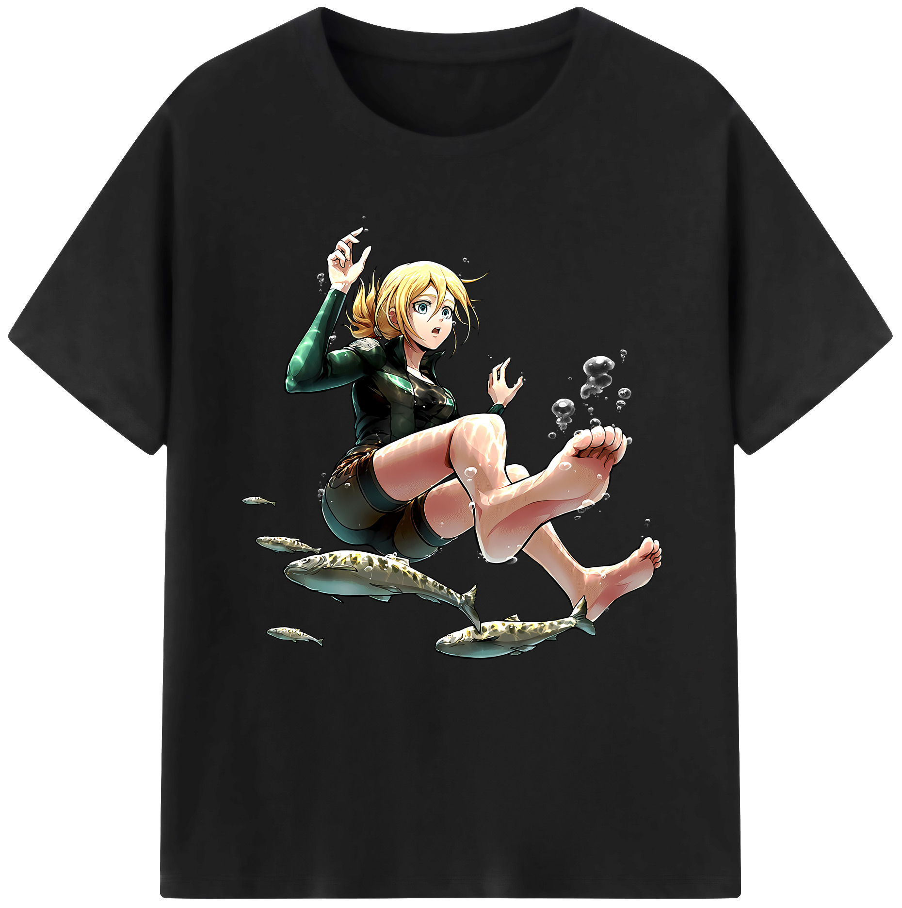 （画像用） 進撃の巨人 クリスタ·レンズ Attack on Titan Christa Lenz 綿100％半袖Tシャツ（フロントプリント）