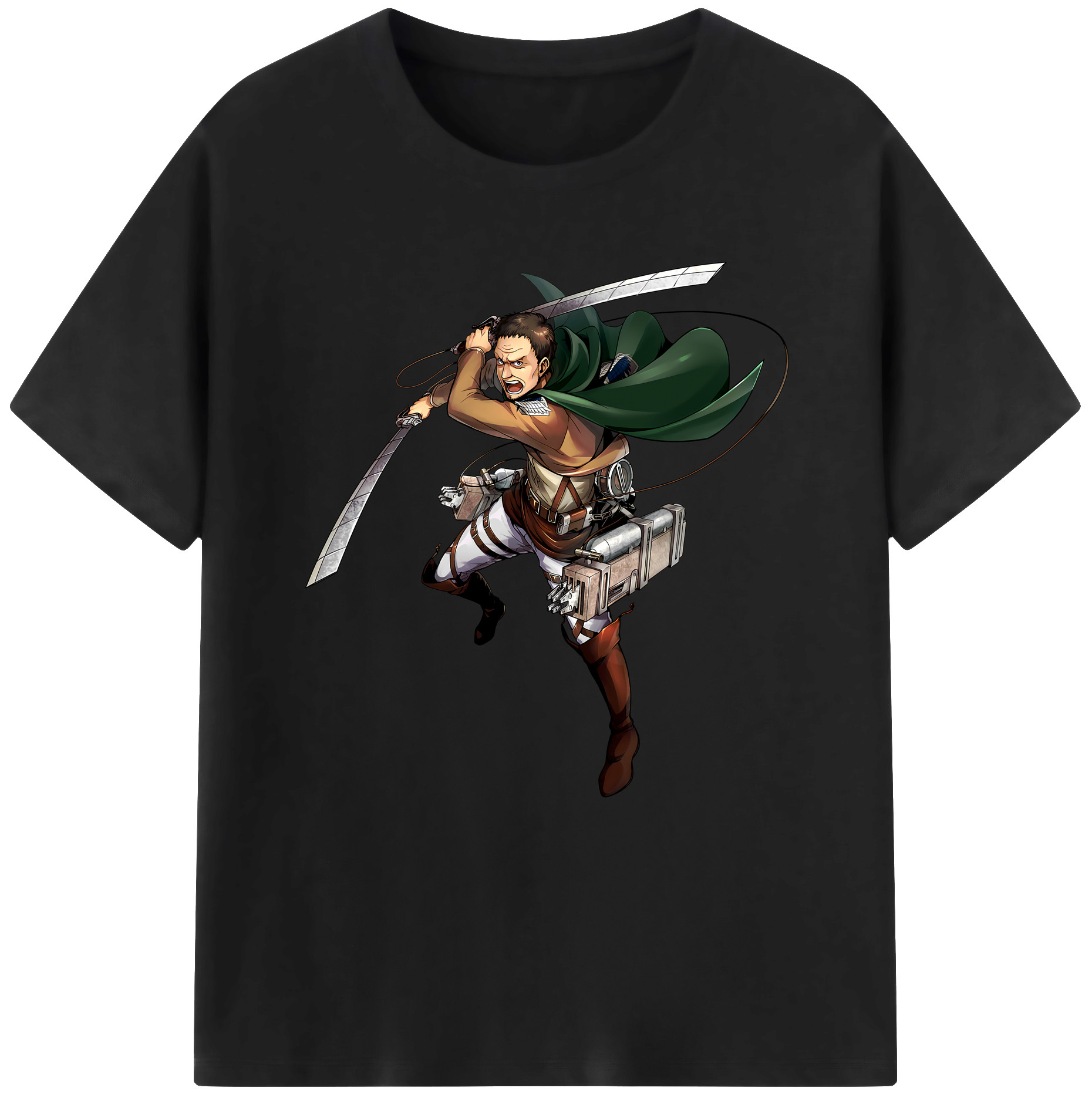 （画像用） 進撃の巨人 Attack on Titan 綿100％半袖Tシャツ（フロントプリント）