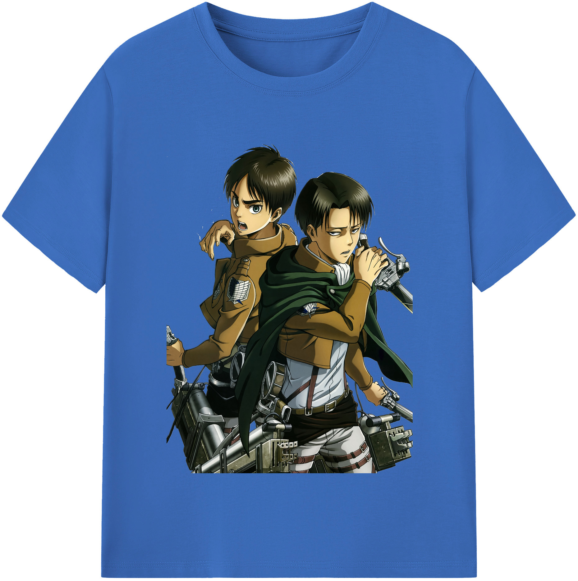 （画像用） 進撃の巨人 リヴァイ·アッカーマン Attack on Titan Levi Ackerman 綿100％半袖Tシャツ（フロントプリント）