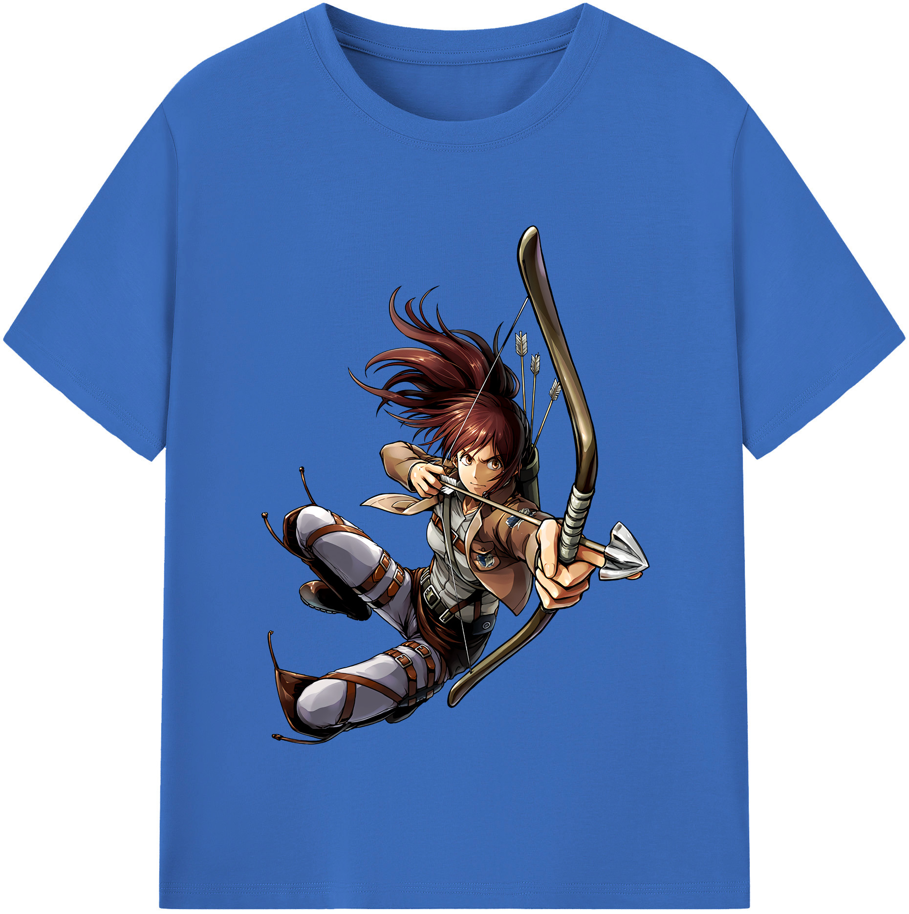 （画像用） 進撃の巨人 サシャ·ブラウス Attack on Titan Sasha Blaus 綿100％半袖Tシャツ（フロントプリント）