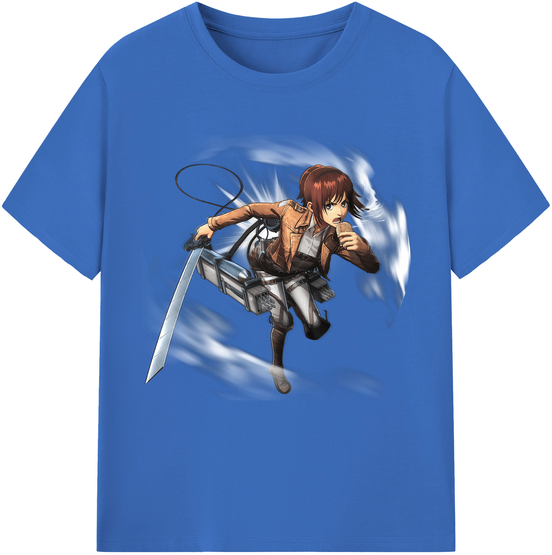 （画像用） 進撃の巨人 サシャ·ブラウス Attack on Titan Sasha Blaus 綿100％半袖Tシャツ（フロントプリント）