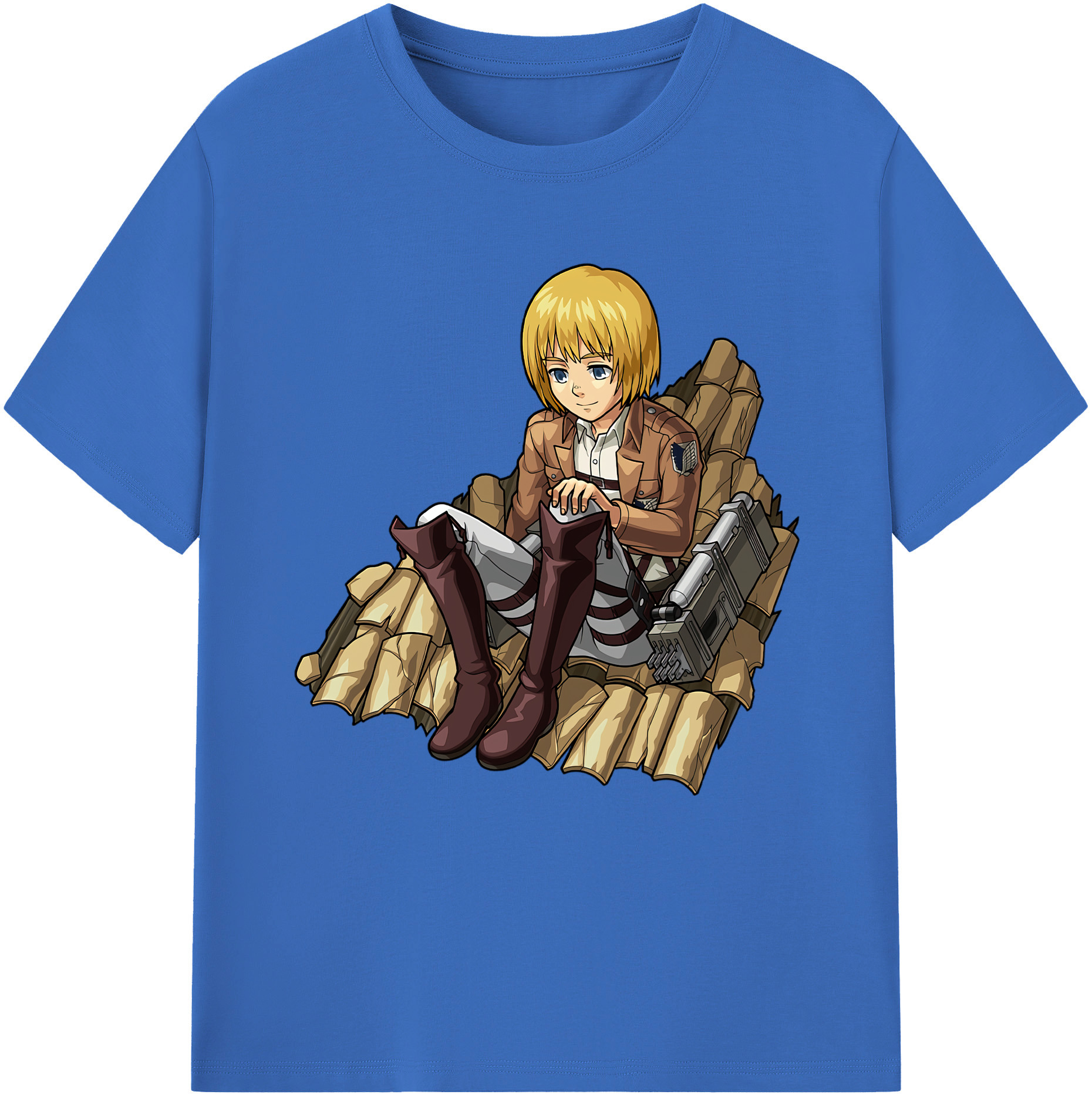 （画像用） 進撃の巨人 アルミン·アルレルト Attack on Titan Armin Arlert 綿100％半袖Tシャツ（フロントプリント）