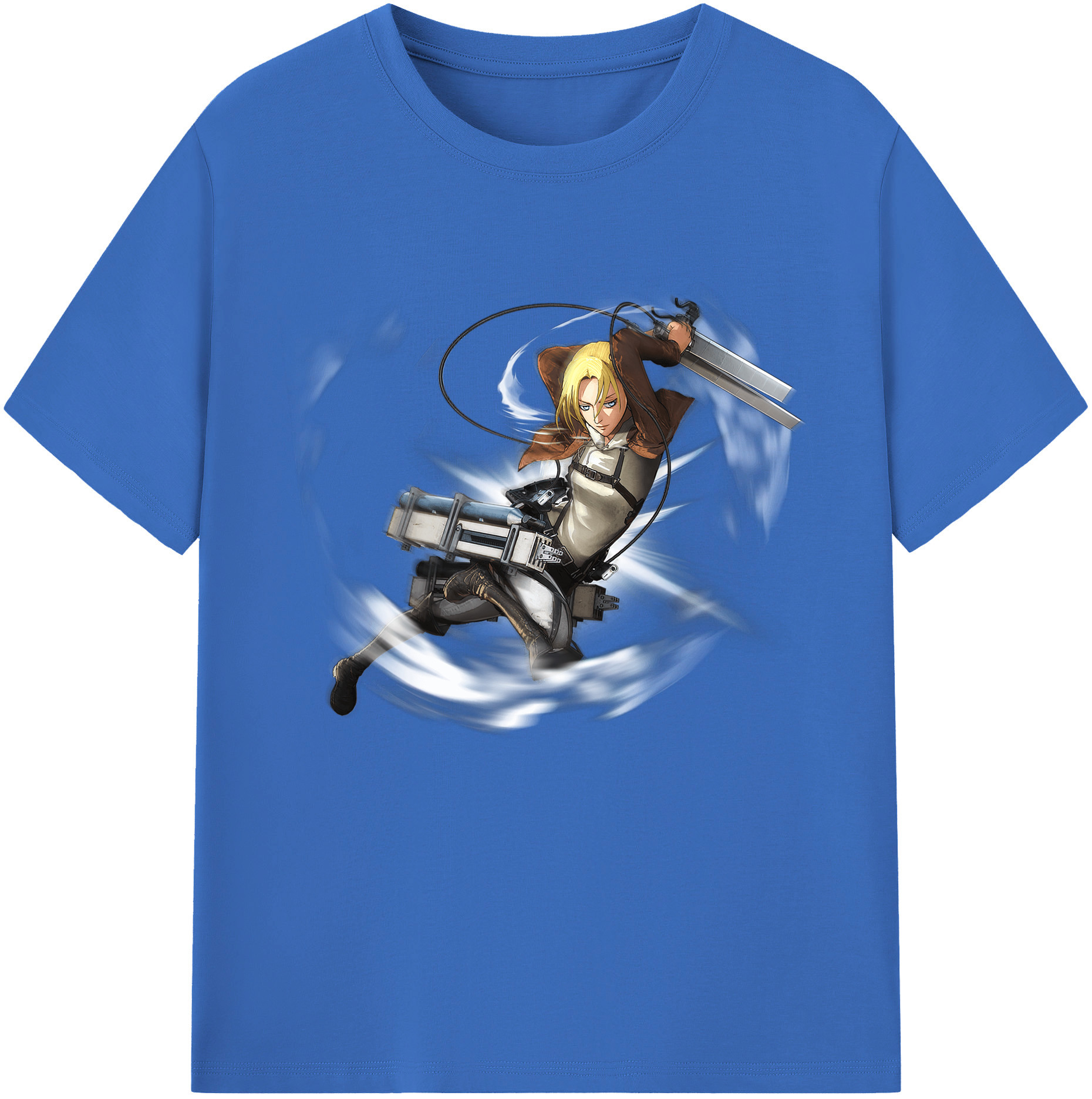 （画像用） 進撃の巨人 アニ・レオンハート Attack on Titan Annie Leonhart 綿100％半袖Tシャツ（フロントプリント）
